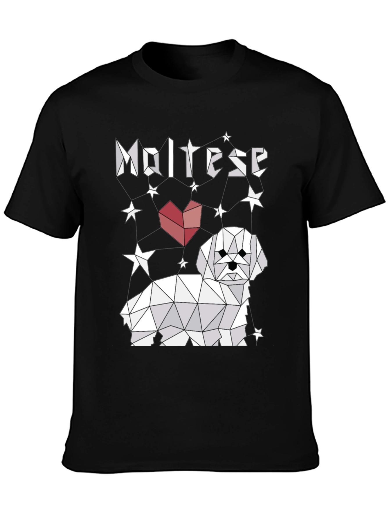 Geometric Maltese Dog T-Shirt