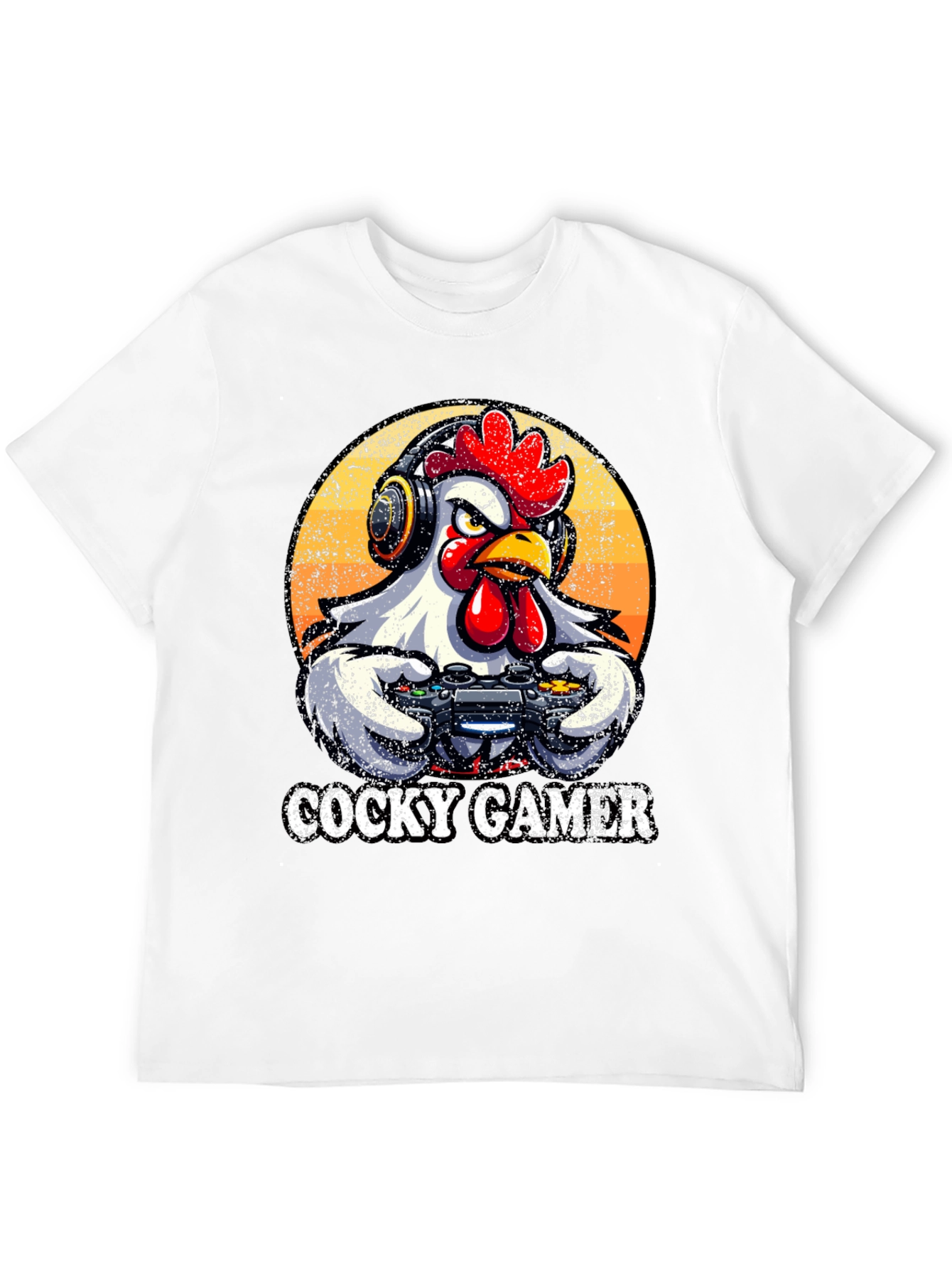 Cocky Gamer Chicken T-Shirt - Funny Gaming Tee