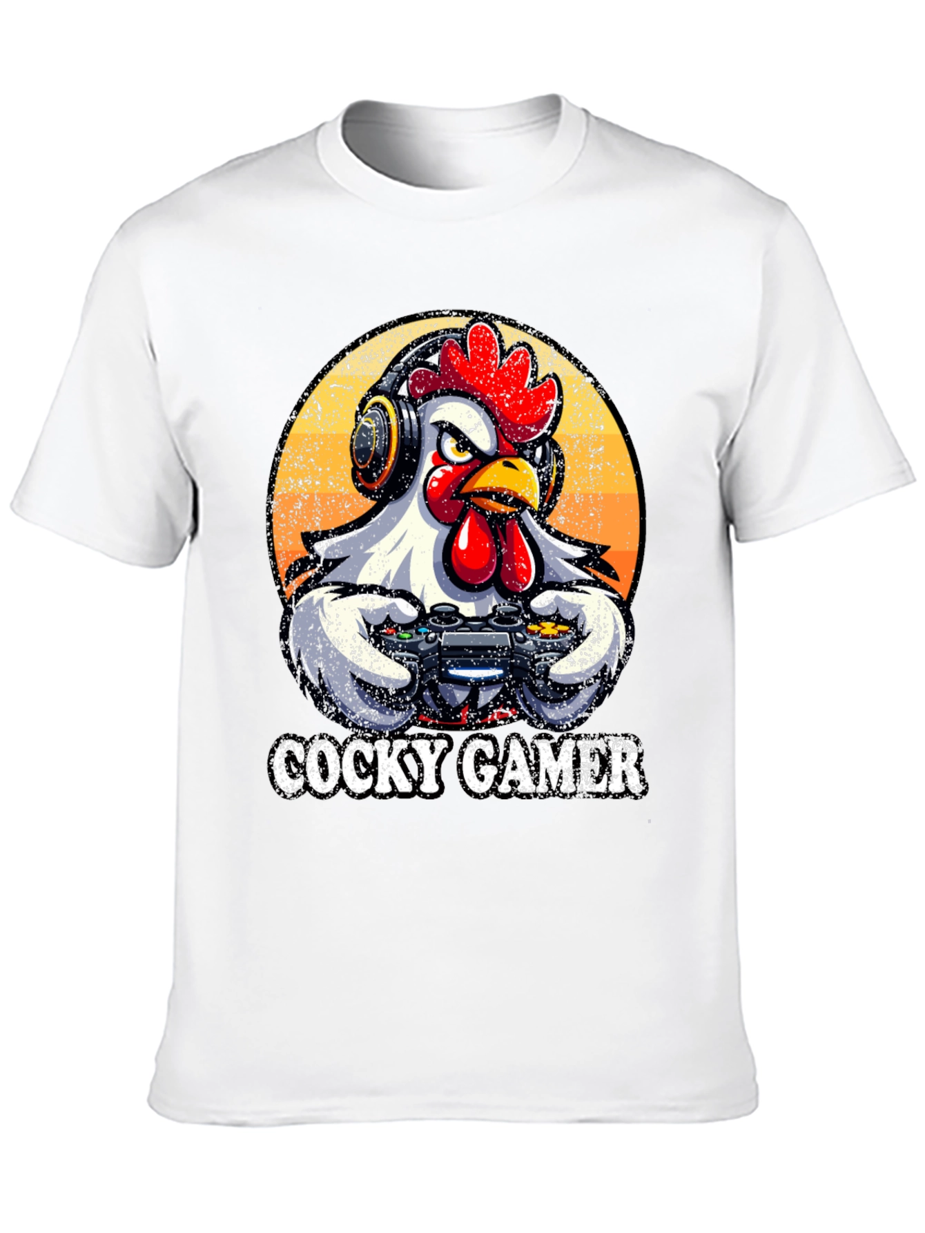 Cocky Gamer Chicken T-Shirt - Funny Gaming Tee