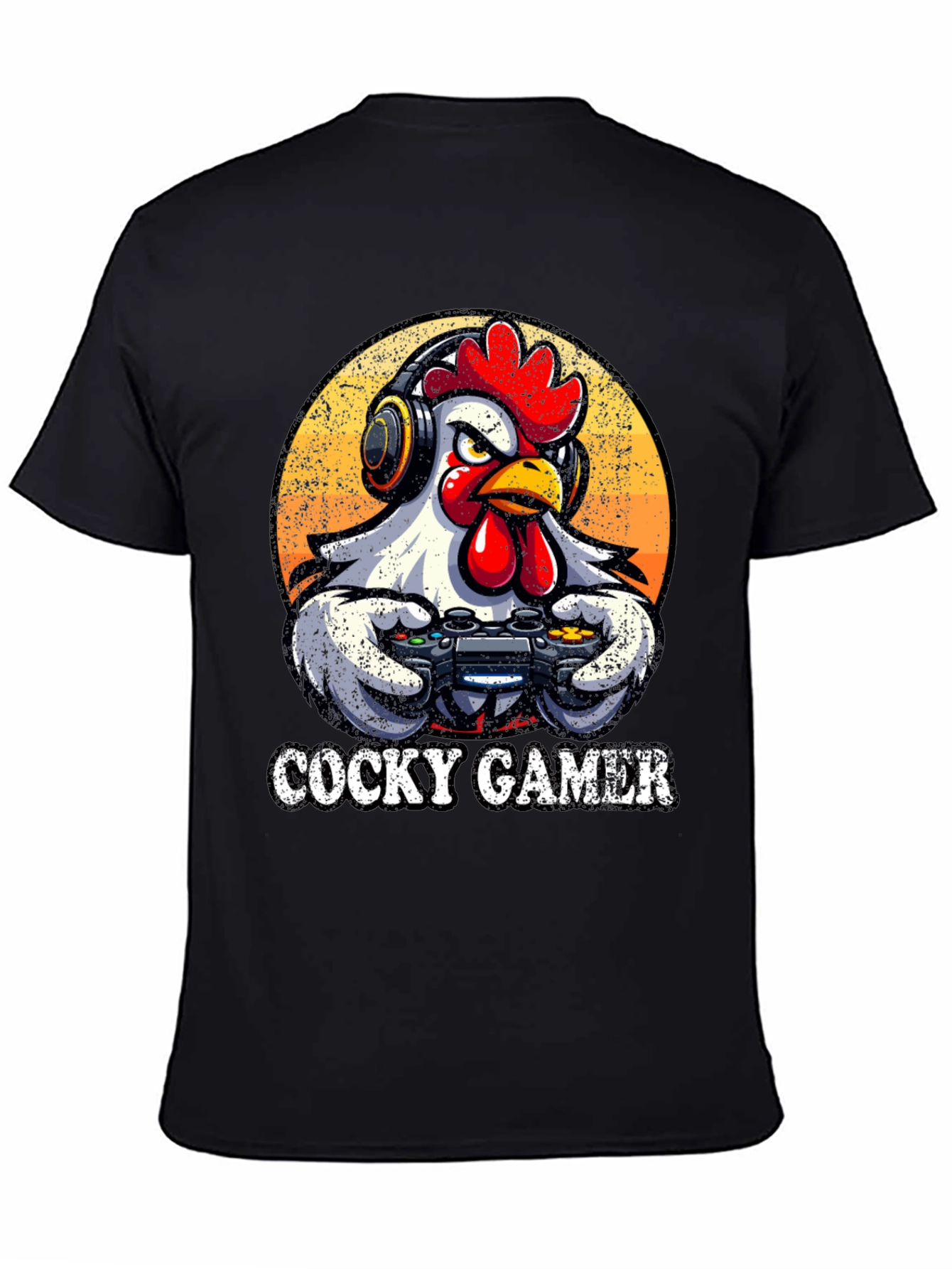 Cocky Gamer Chicken T-Shirt - Funny Gaming Tee