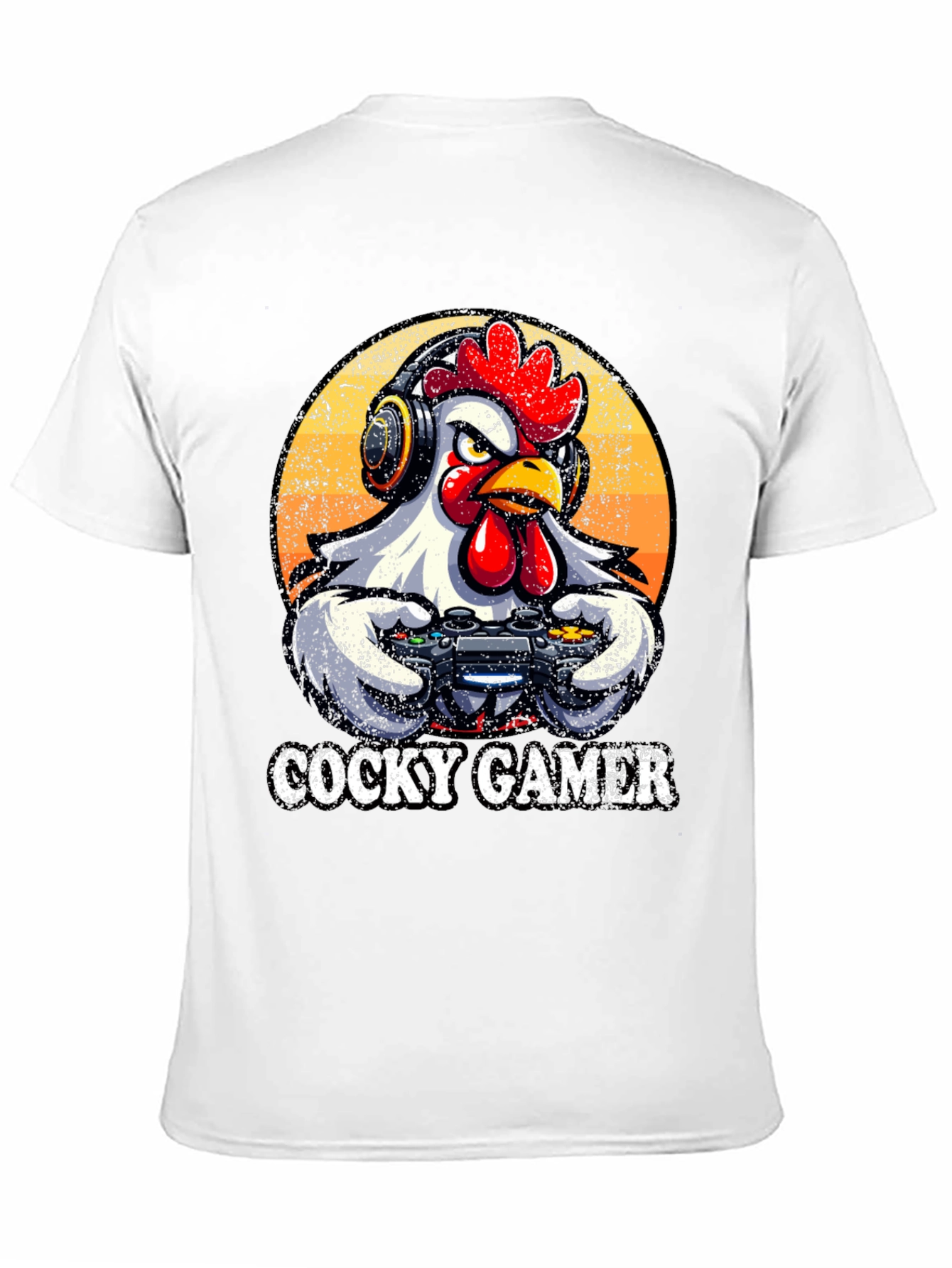 Cocky Gamer Chicken T-Shirt - Funny Gaming Tee