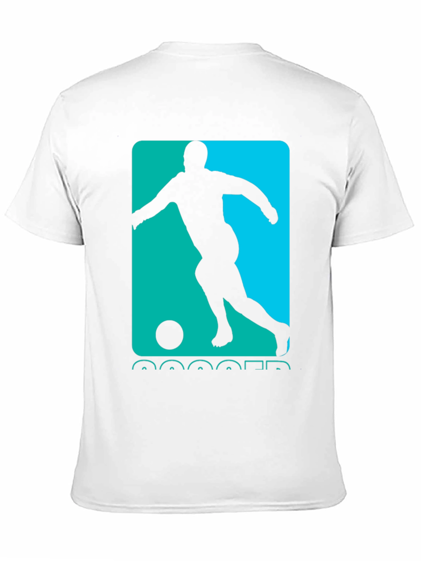 Soccer Player Graphic Tee - Black Cotton Casual Shirt