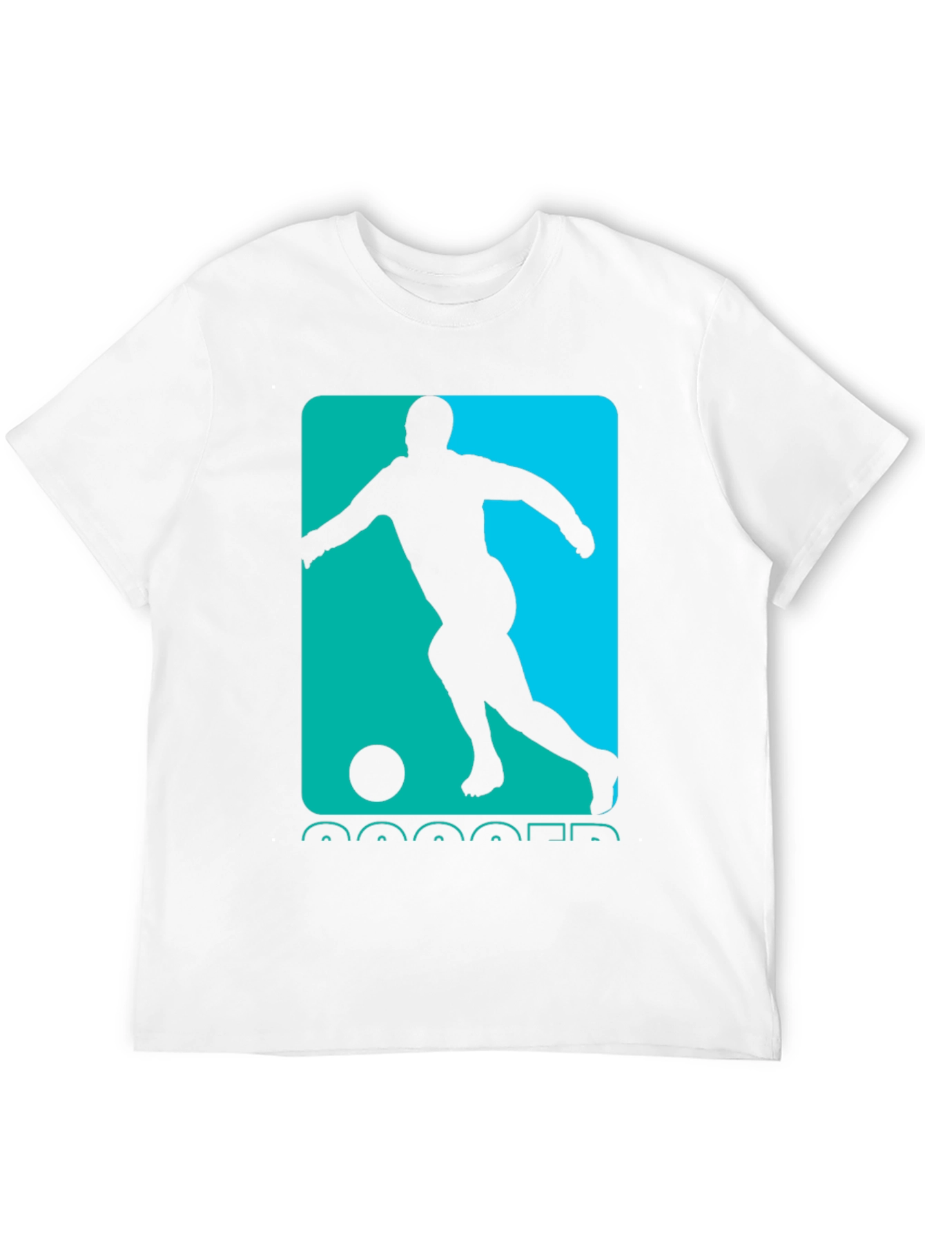 Soccer Player Graphic Tee - Black Cotton Casual Shirt