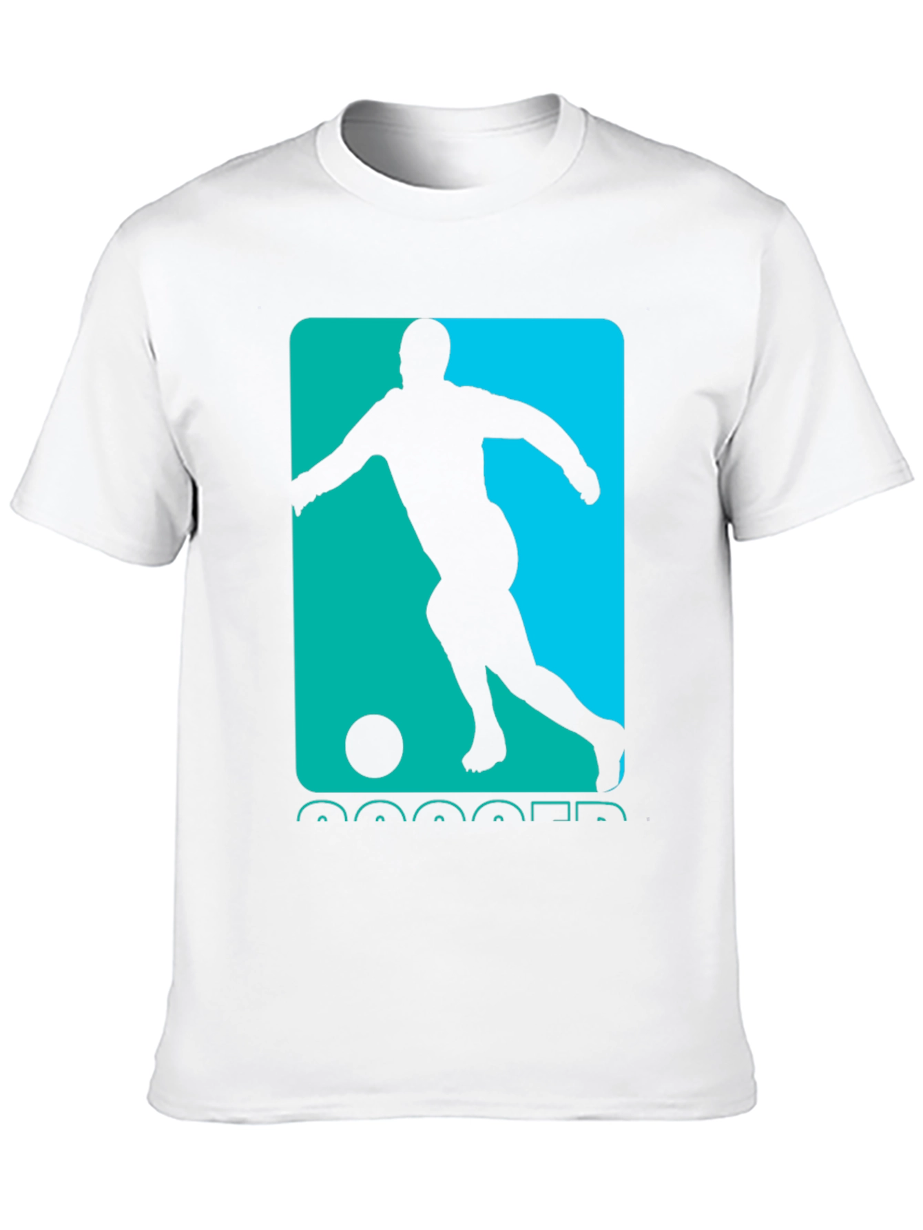 Soccer Player Graphic Tee - Black Cotton Casual Shirt
