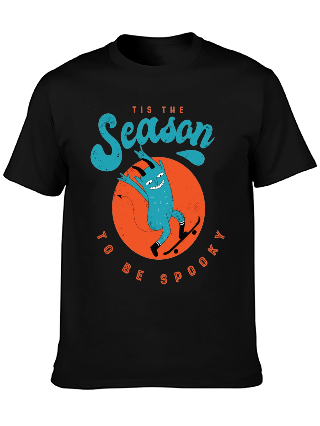 Tis The Season To Be Spooky Devil Skateboard T-Shirt