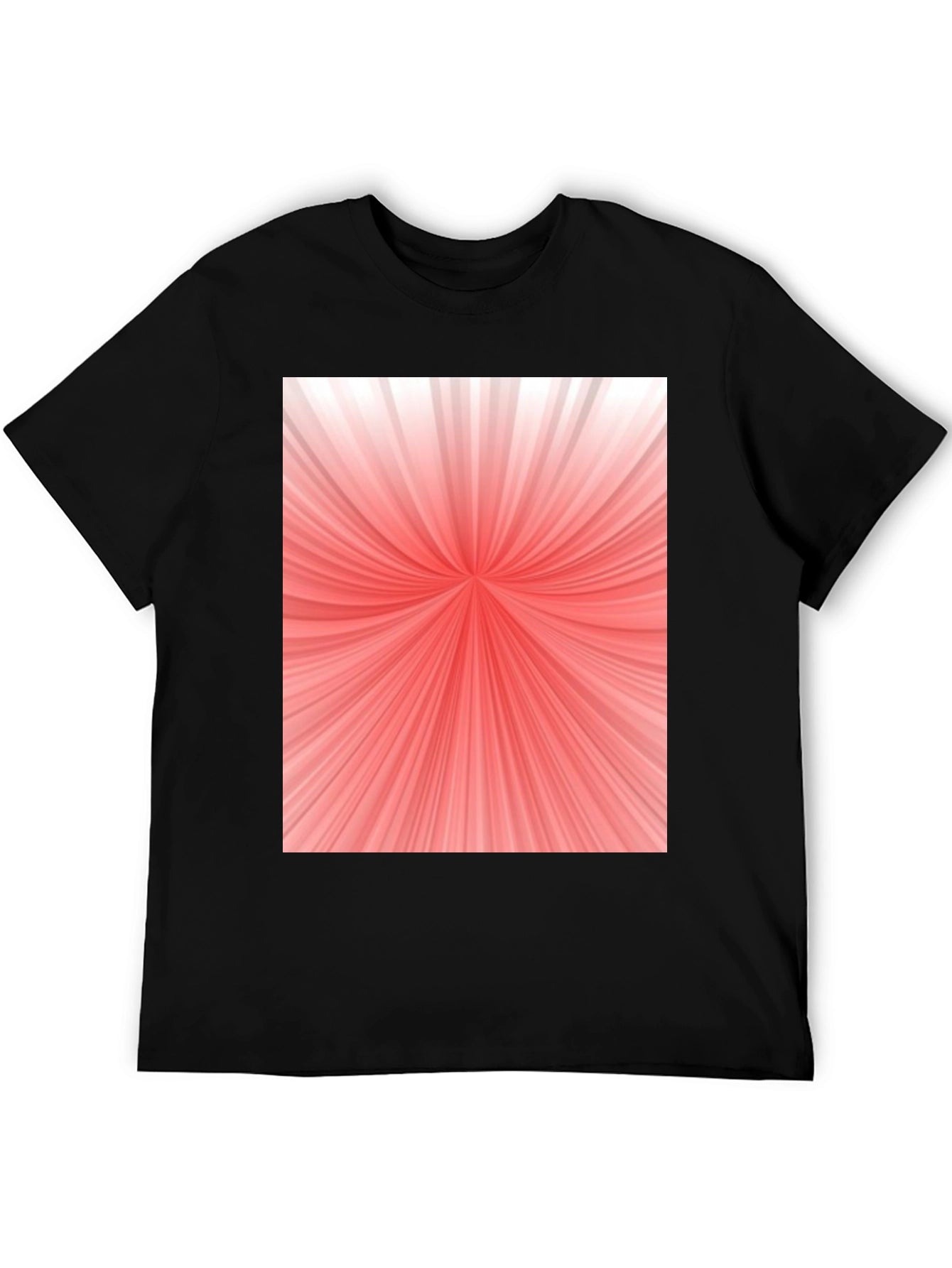 Starburst Tee - Abstract Graphic Print Black T-Shirt