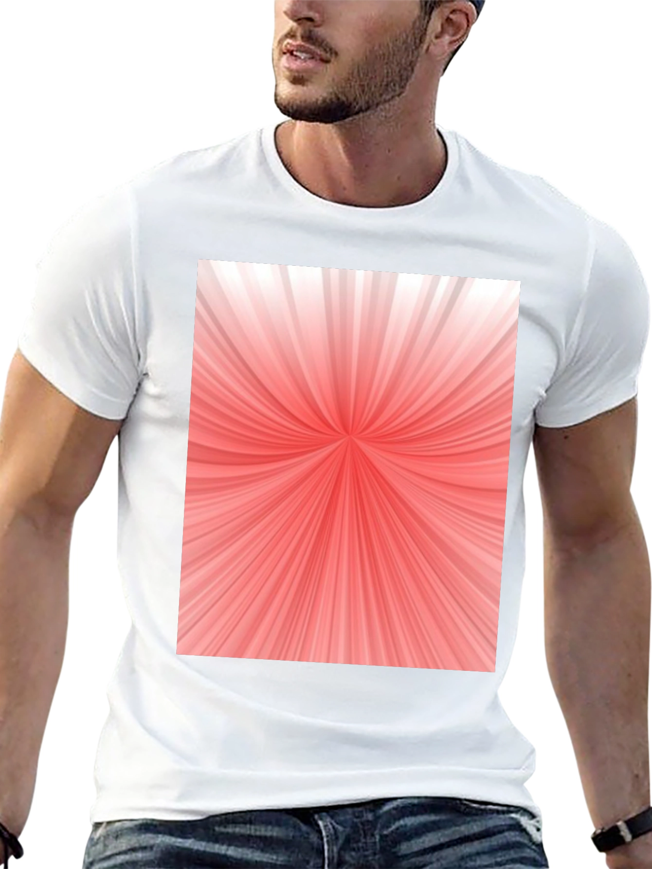 Starburst Tee - Abstract Graphic Print Black T-Shirt