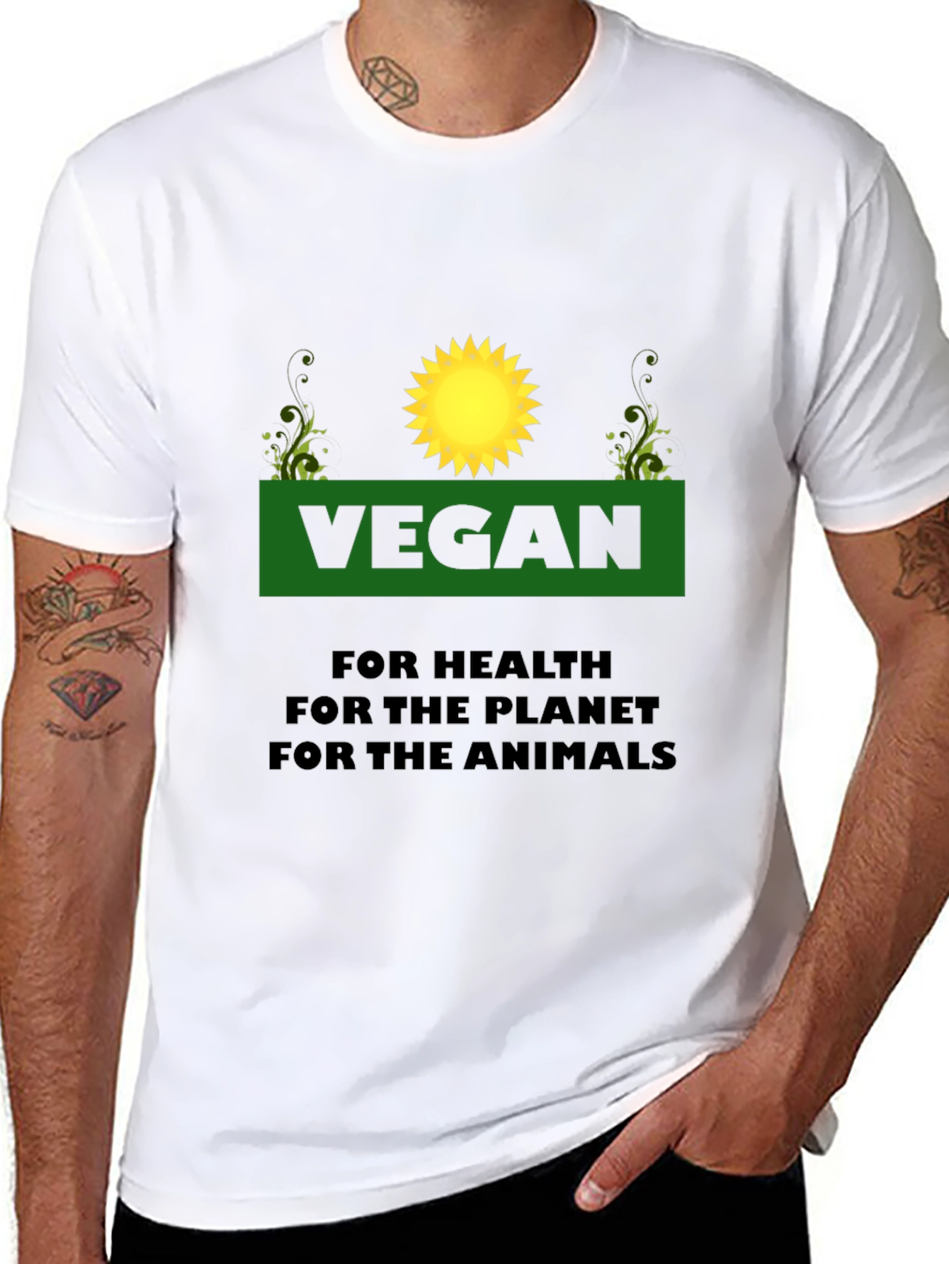 Vegan T-Shirt: For Health Planet Animals