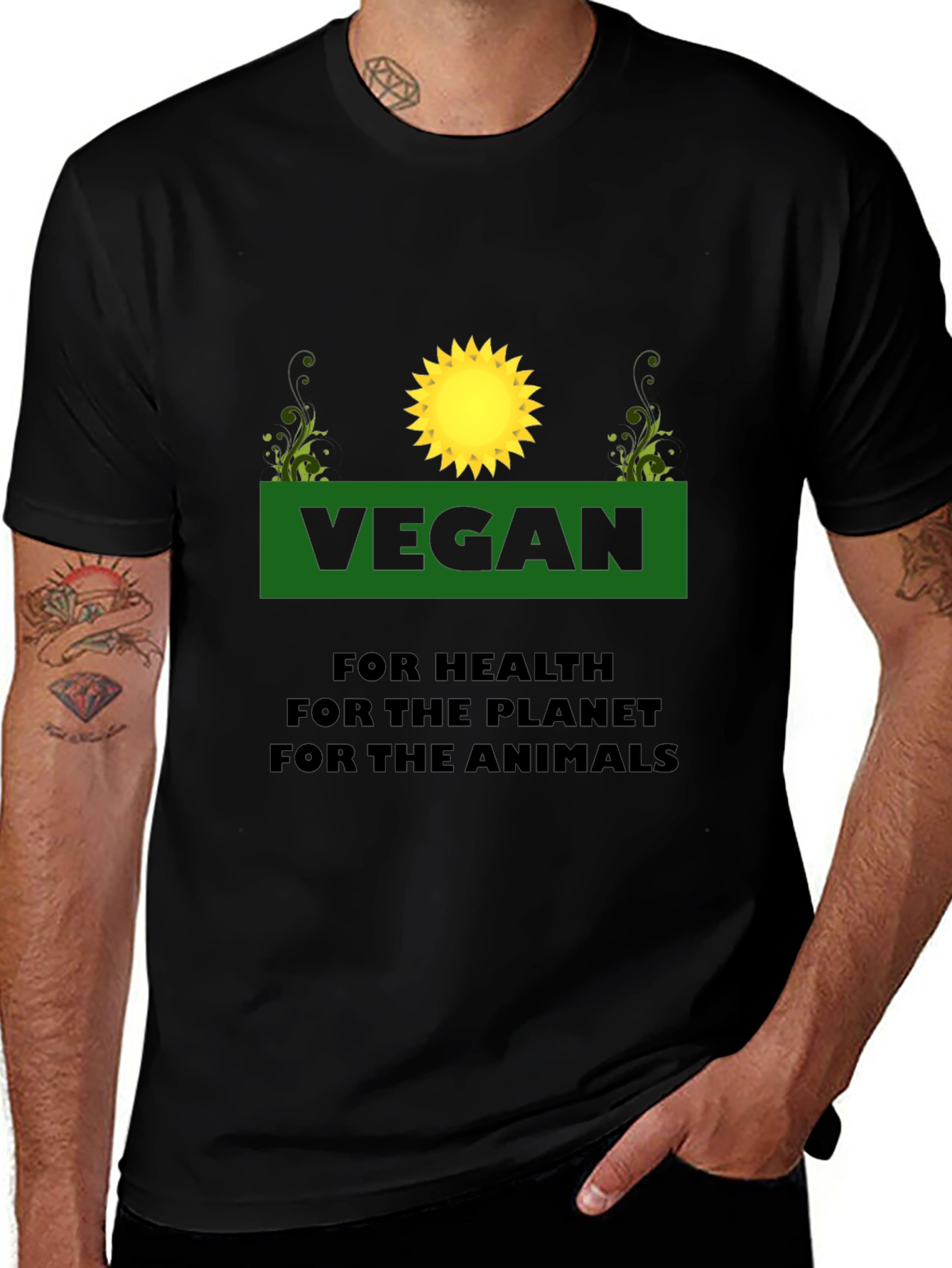 Vegan T-Shirt: For Health Planet Animals