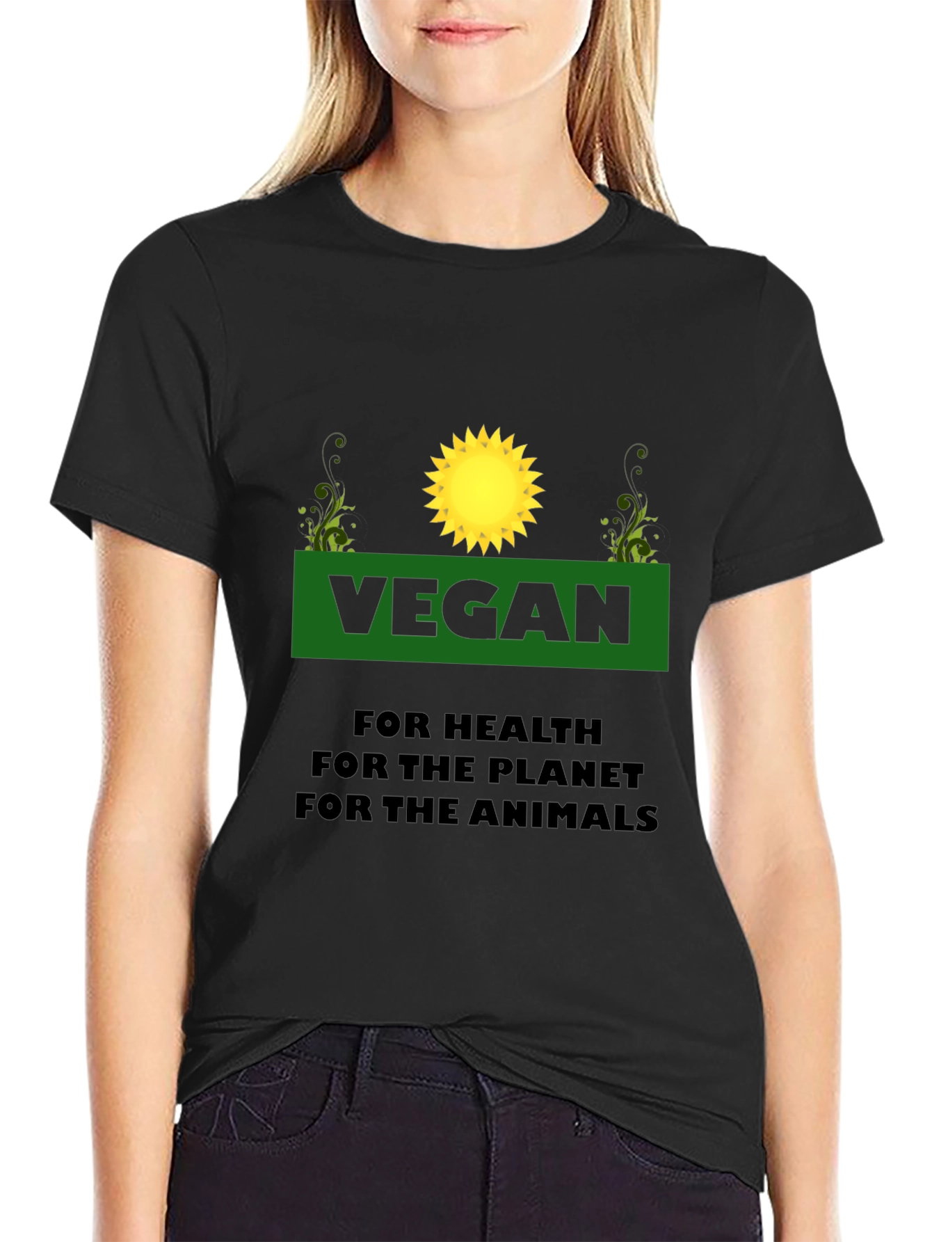Vegan T-Shirt: For Health Planet Animals