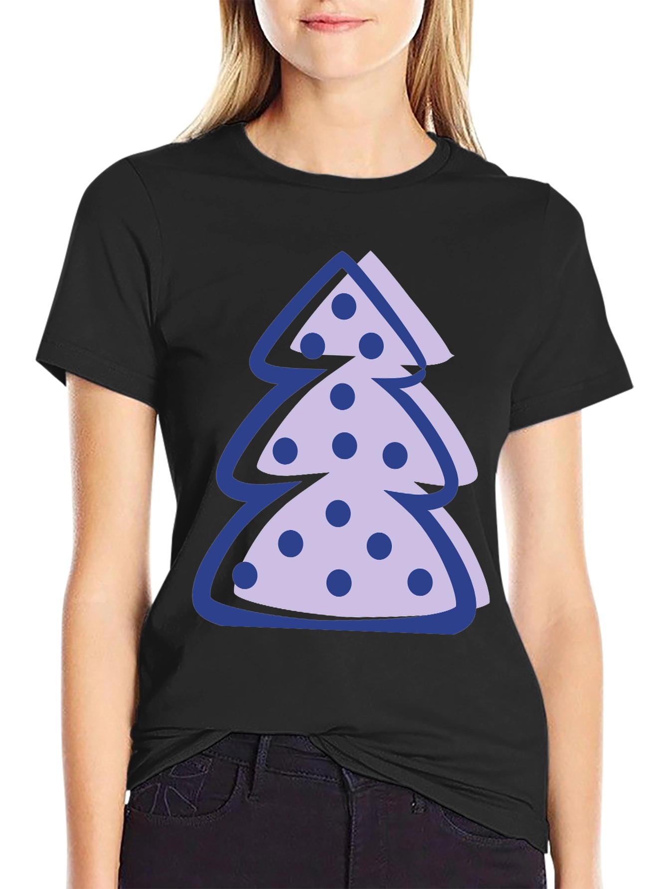 Holiday Tee: Polka Dot Christmas Tree Shirt