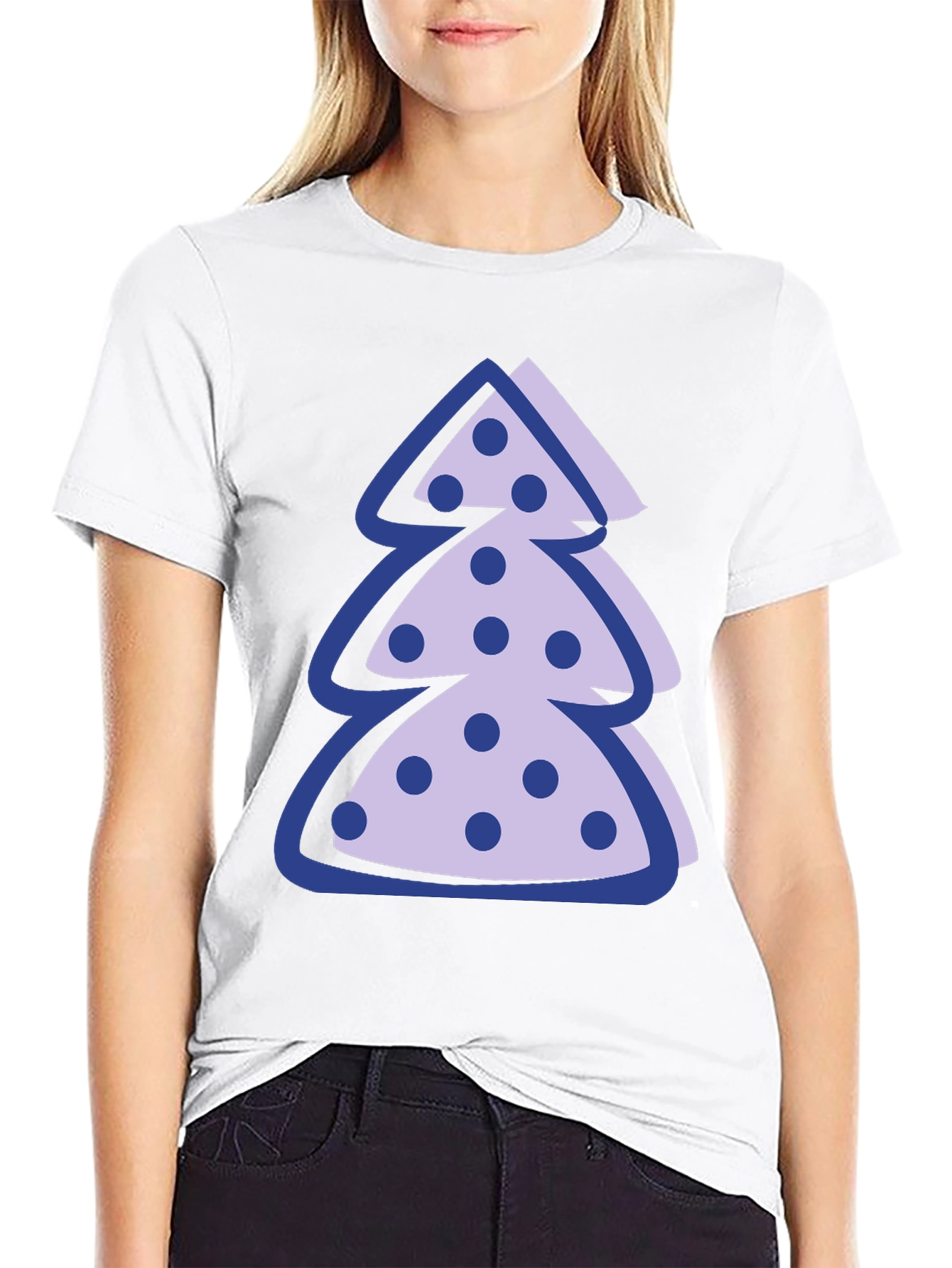Holiday Tee: Polka Dot Christmas Tree Shirt