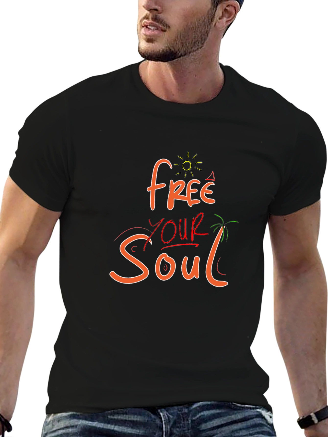 Free Your Soul Graphic Tee - Black