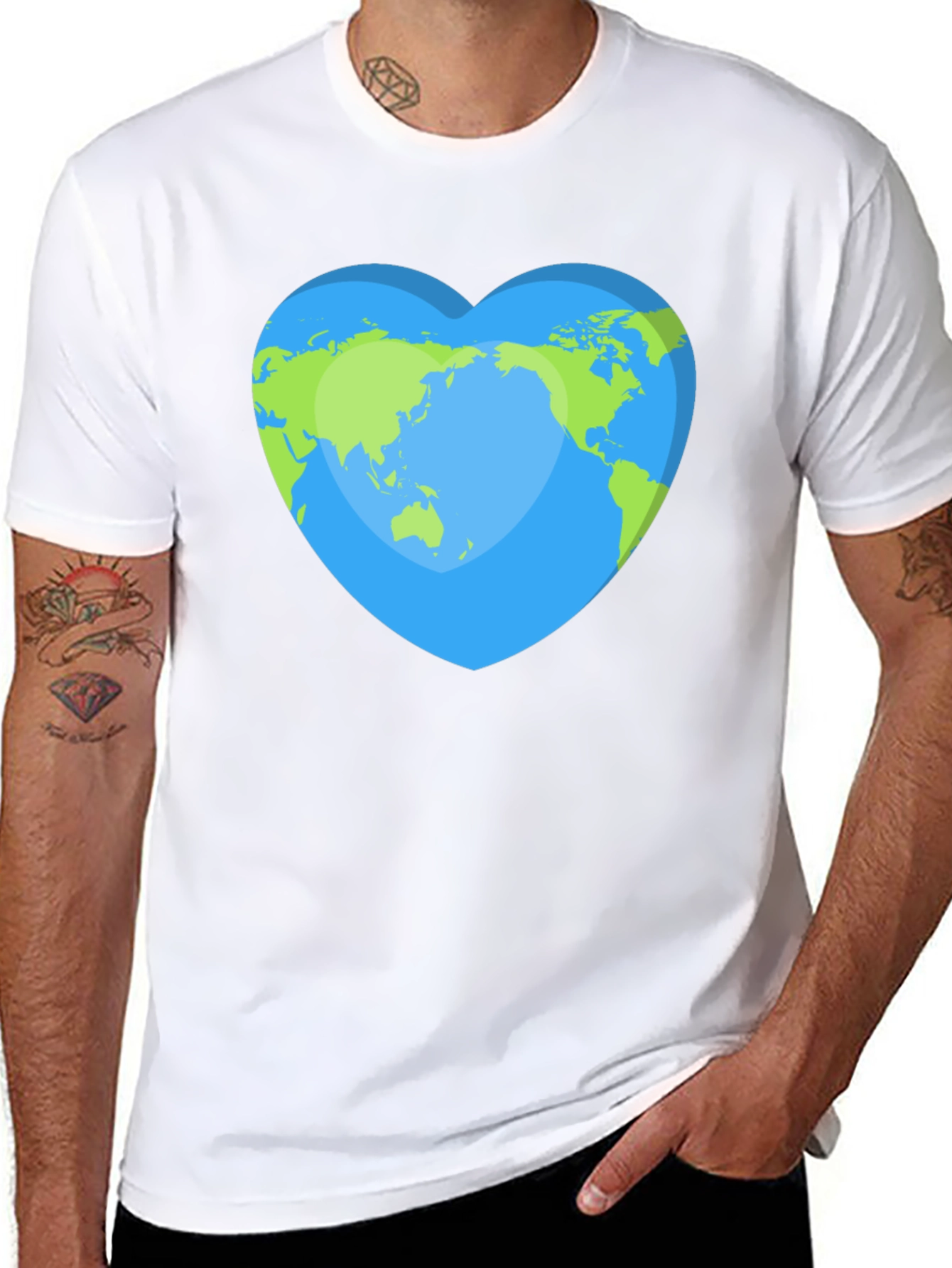 Earth Heart T-Shirt - Eco-Friendly World Love Tee