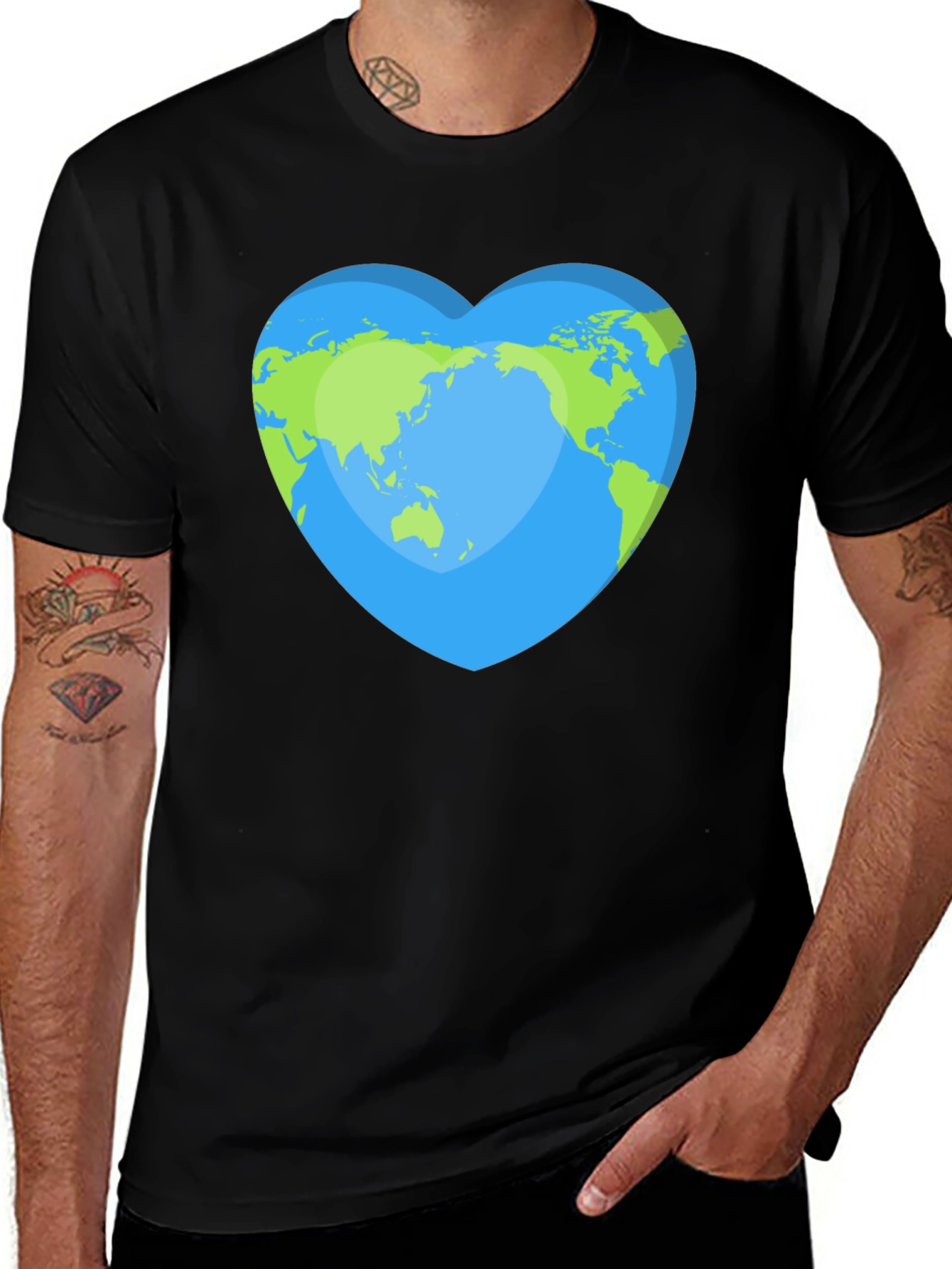 Earth Heart T-Shirt - Eco-Friendly World Love Tee