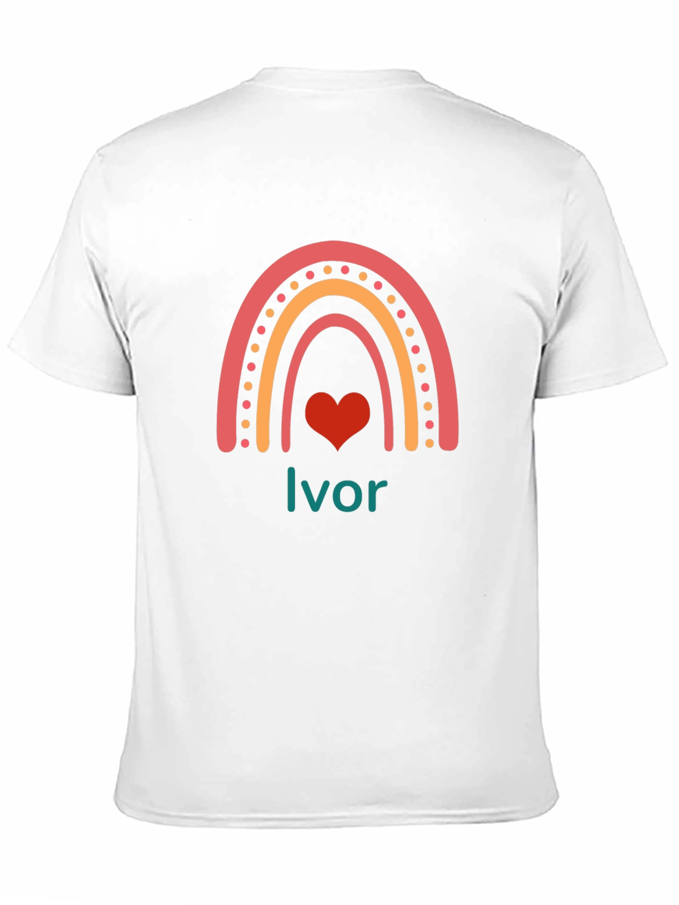 Ivor Rainbow Heart Graphic T-Shirt