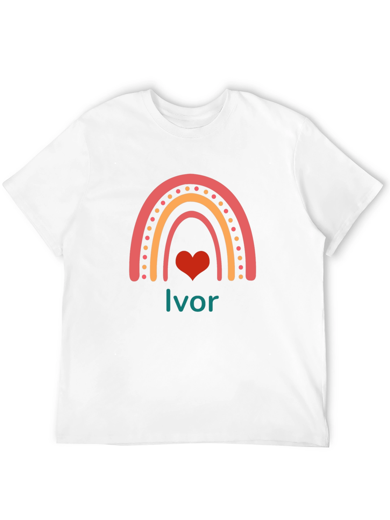Ivor Rainbow Heart Graphic T-Shirt
