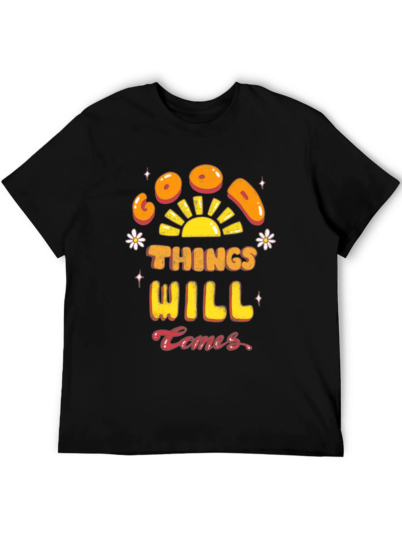 Good Things Will Comes T-Shirt - Black