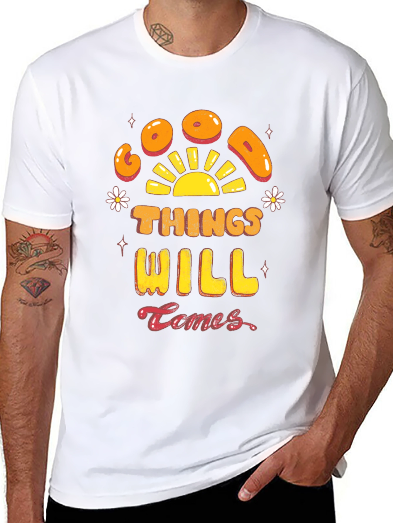 Good Things Will Comes T-Shirt - Black