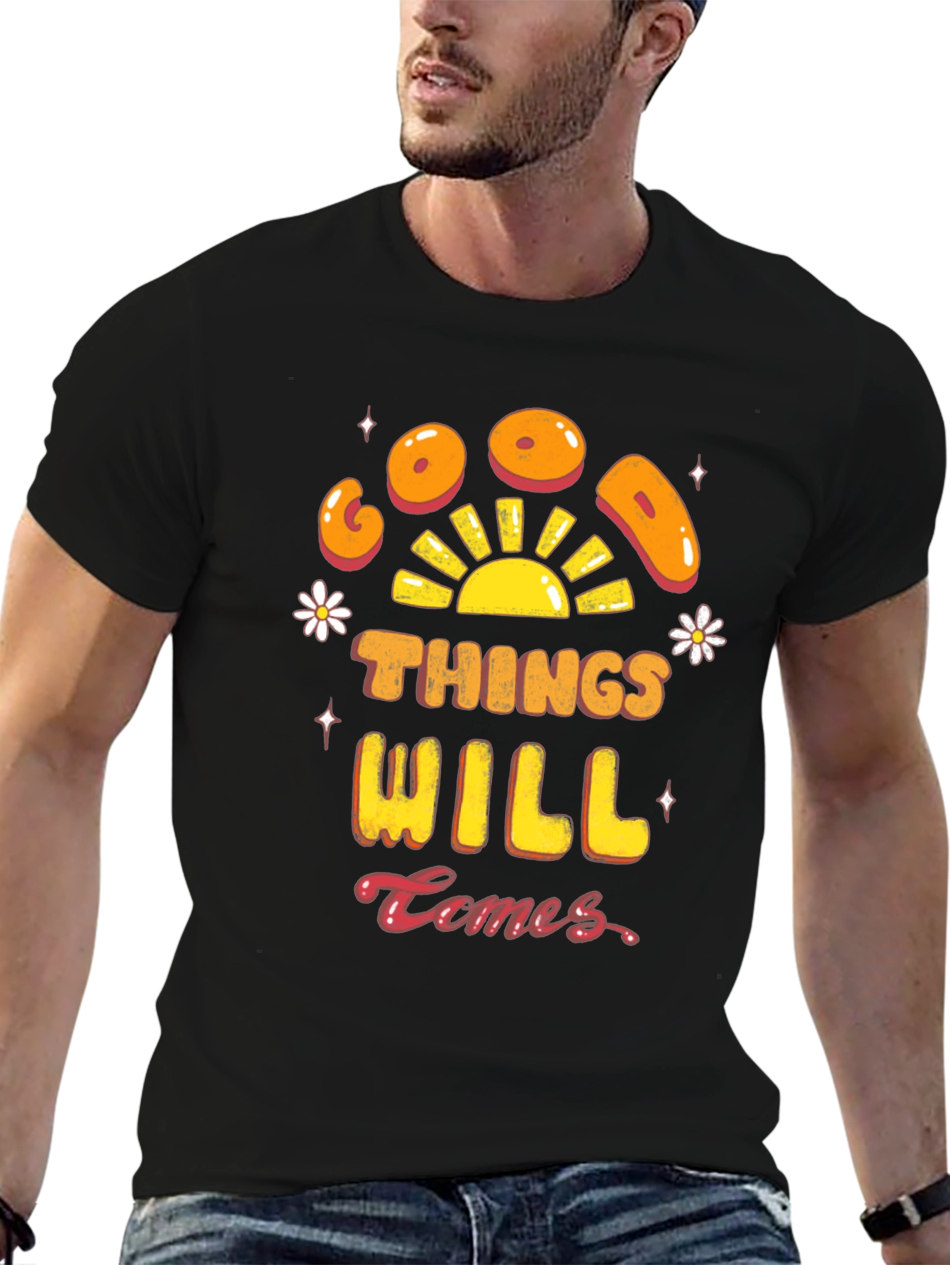 Good Things Will Comes T-Shirt - Black