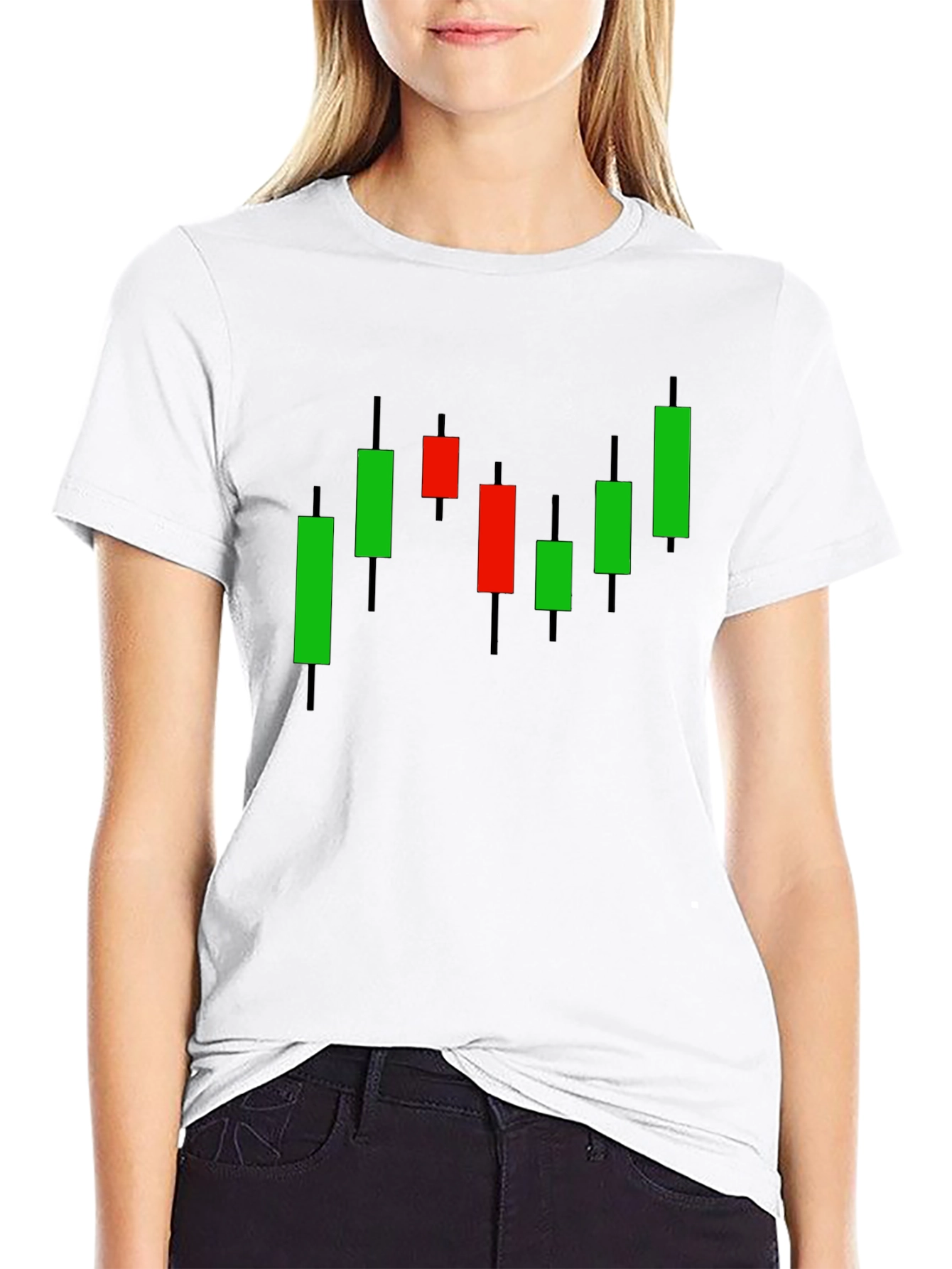 Stock Chart T-Shirt - Black Investment Tee