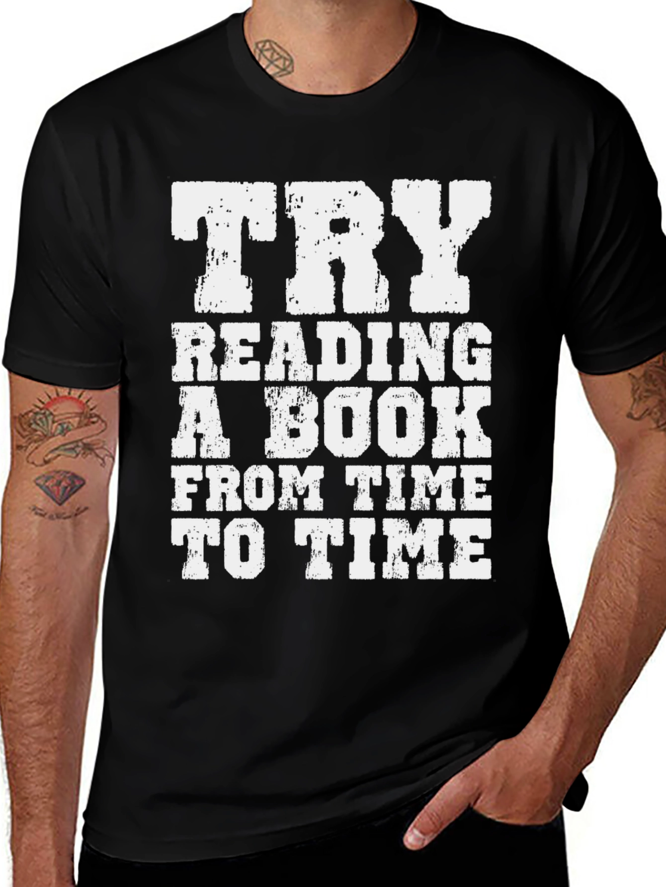 Try Reading A Book Graphic T-Shirt