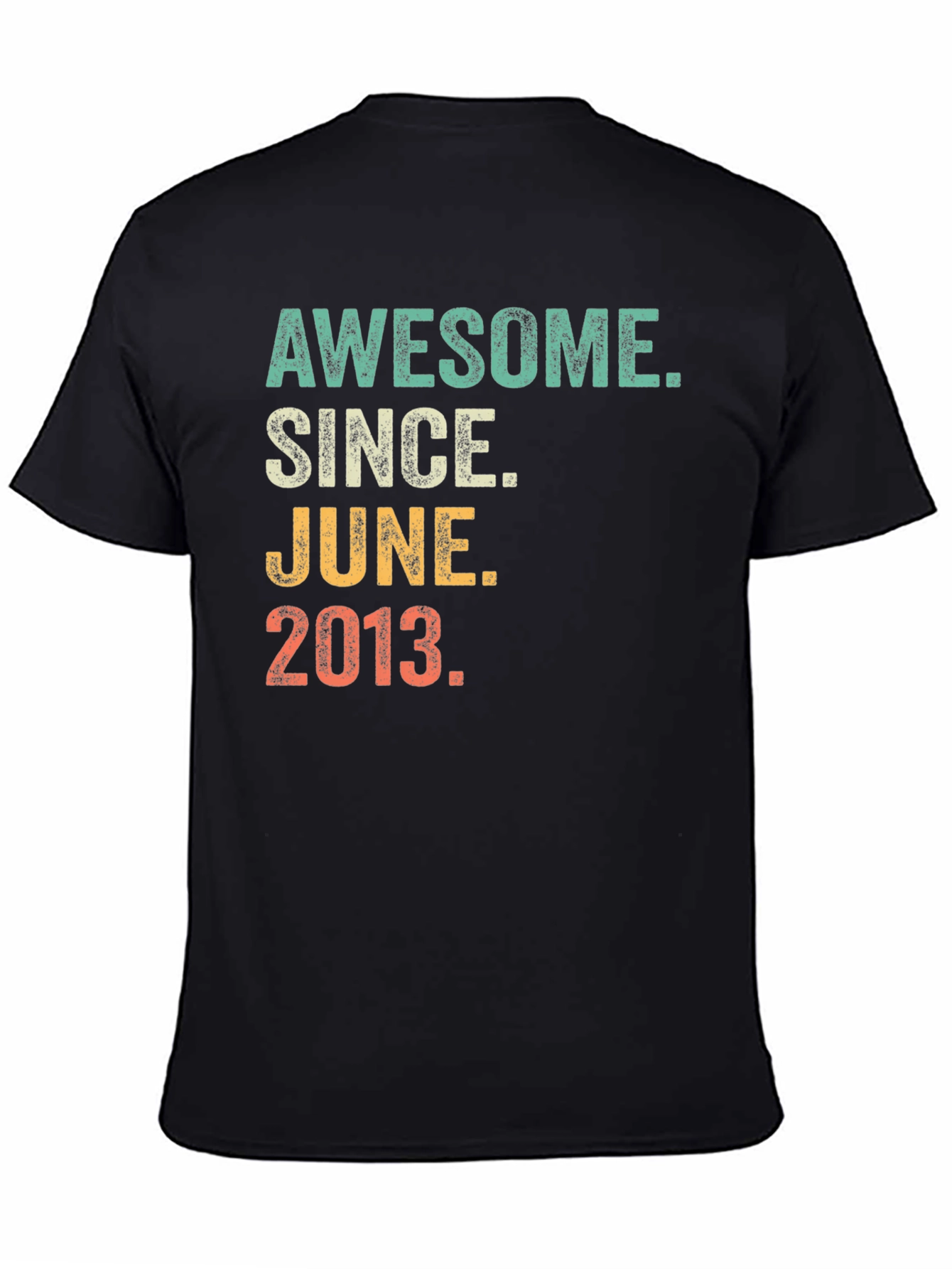 Awesome Since June 2013 Black Graphic T-Shirt