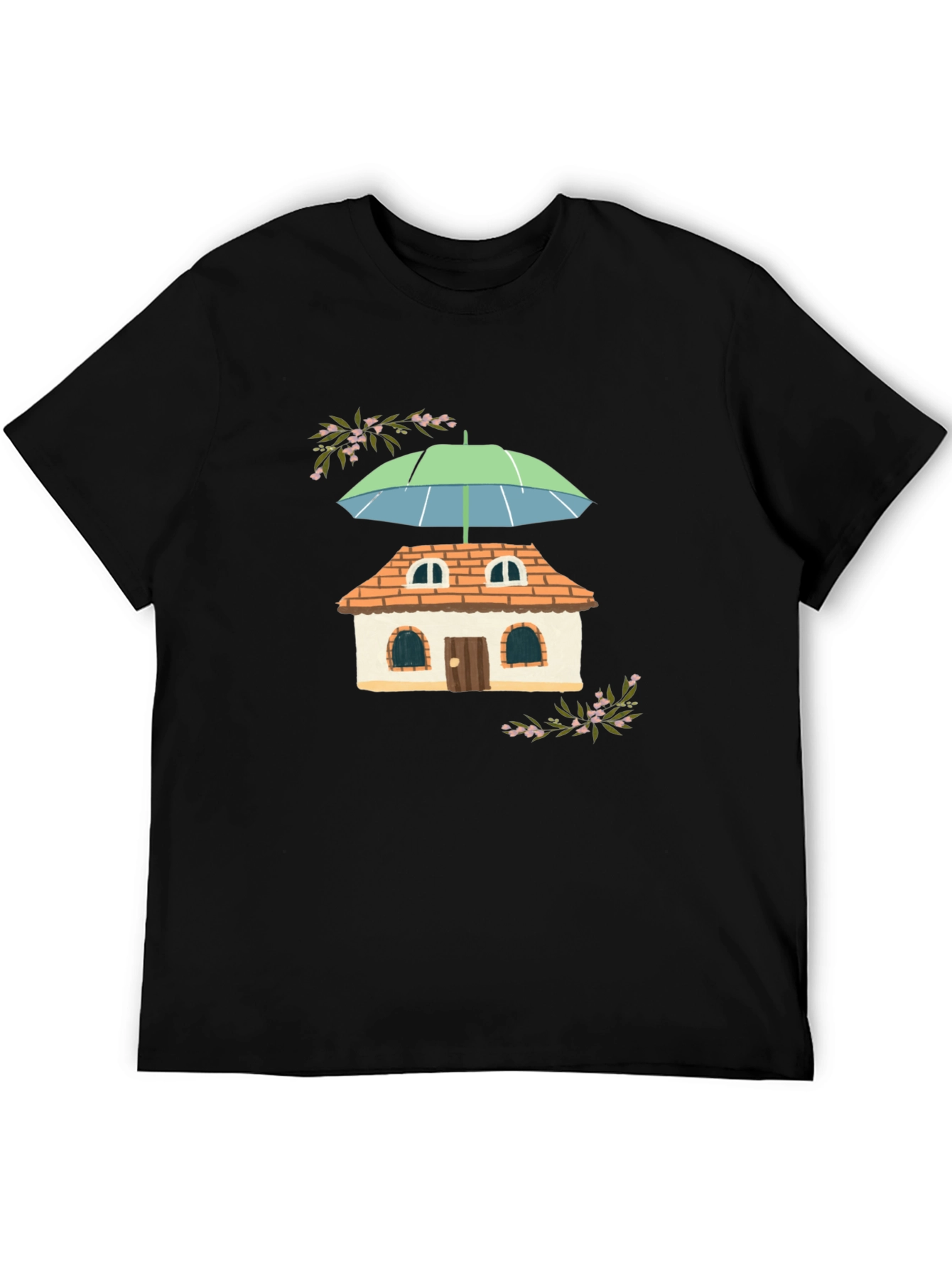 Quirky House Under Umbrella T-Shirt