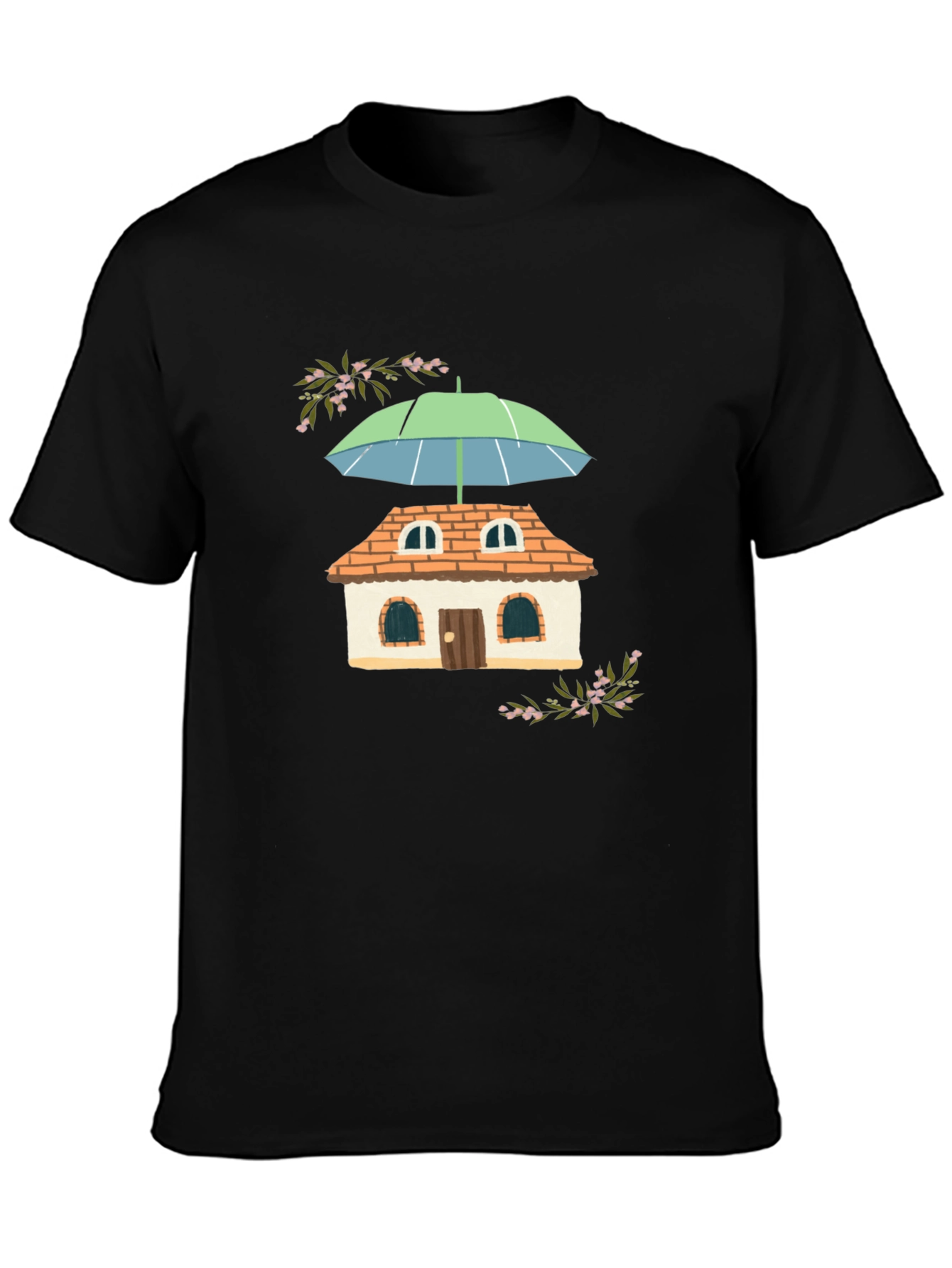 Quirky House Under Umbrella T-Shirt