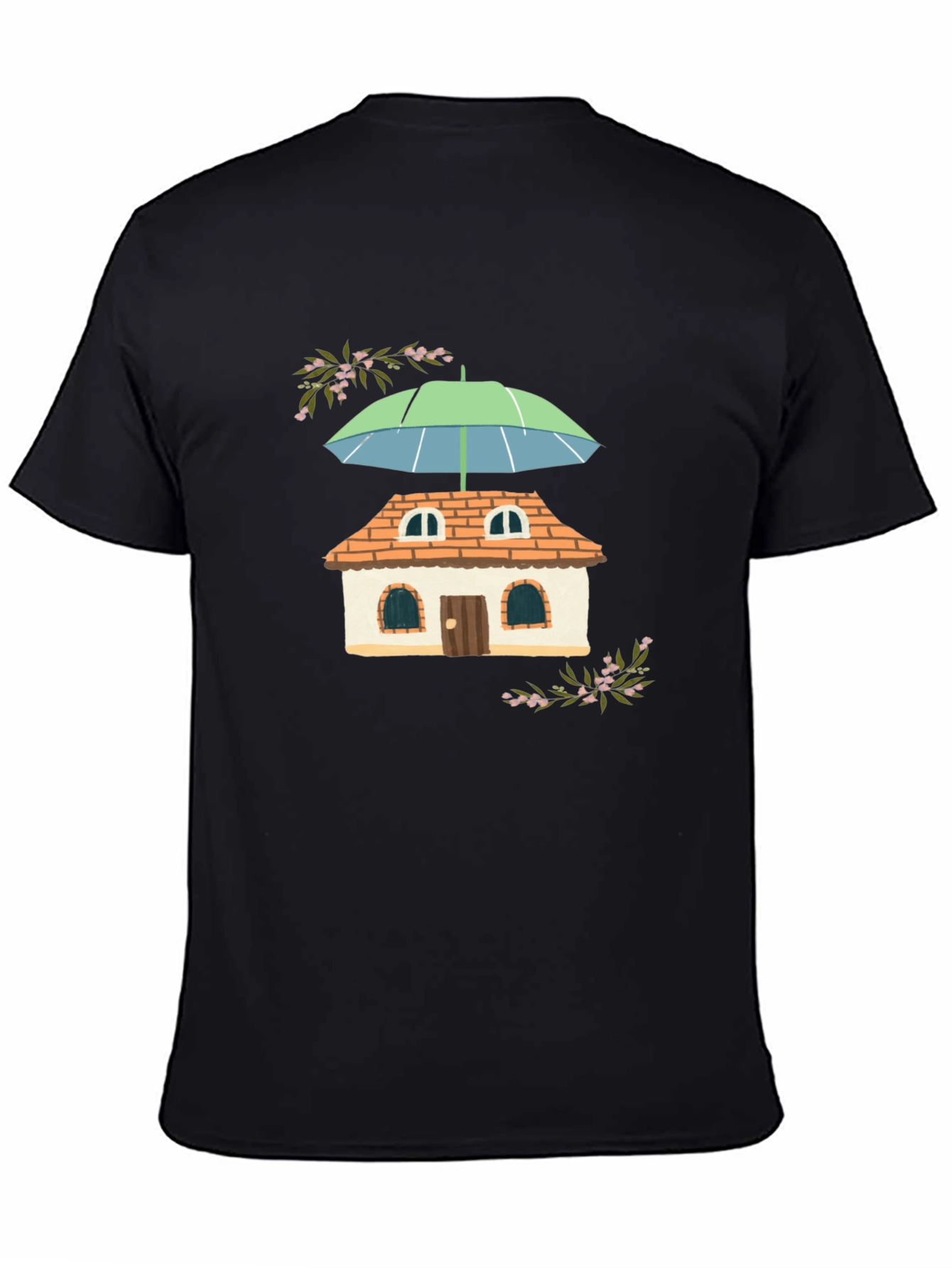 Quirky House Under Umbrella T-Shirt