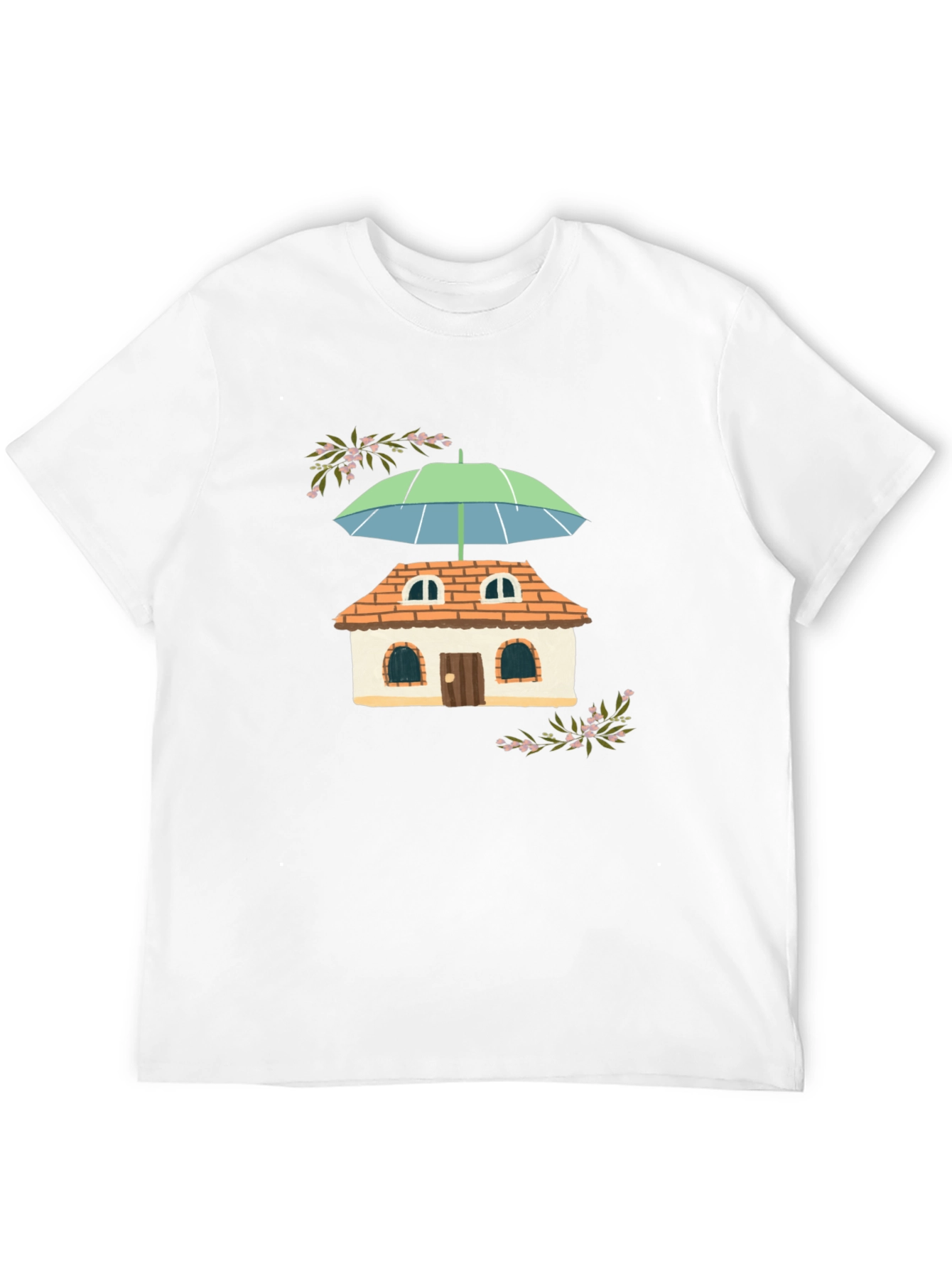 Quirky House Under Umbrella T-Shirt