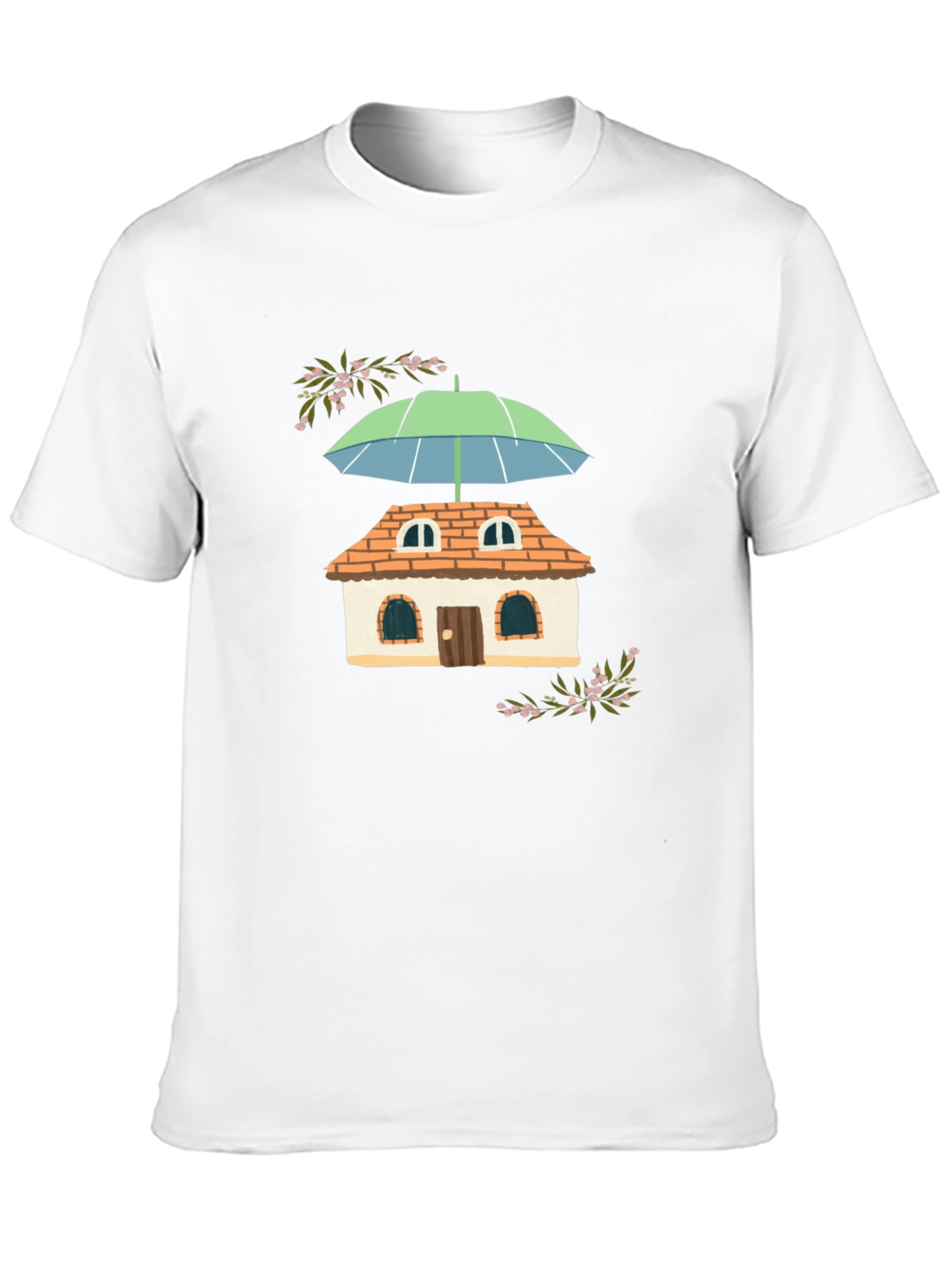 Quirky House Under Umbrella T-Shirt