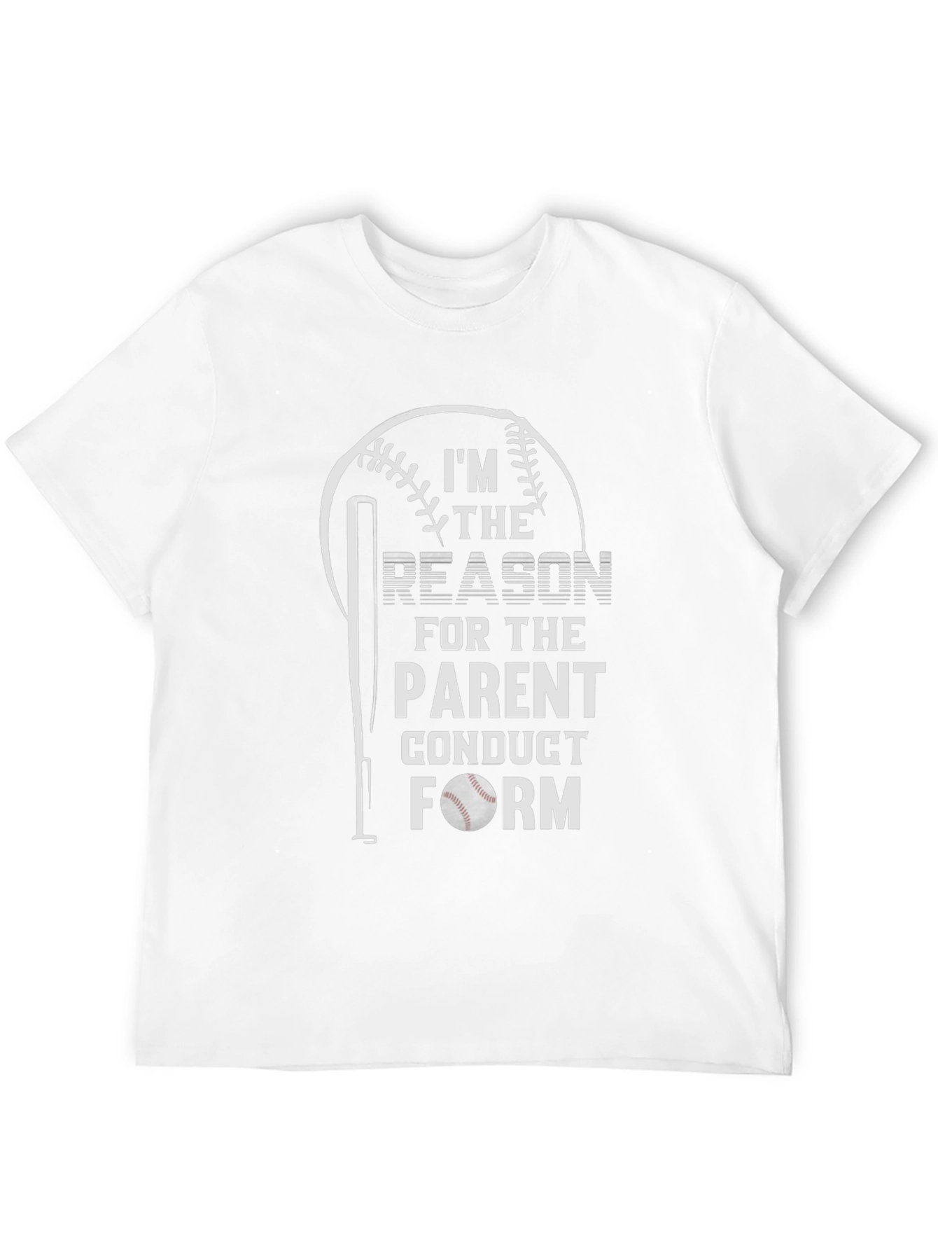 Funny Baseball Parent Conduct Form T-Shirt