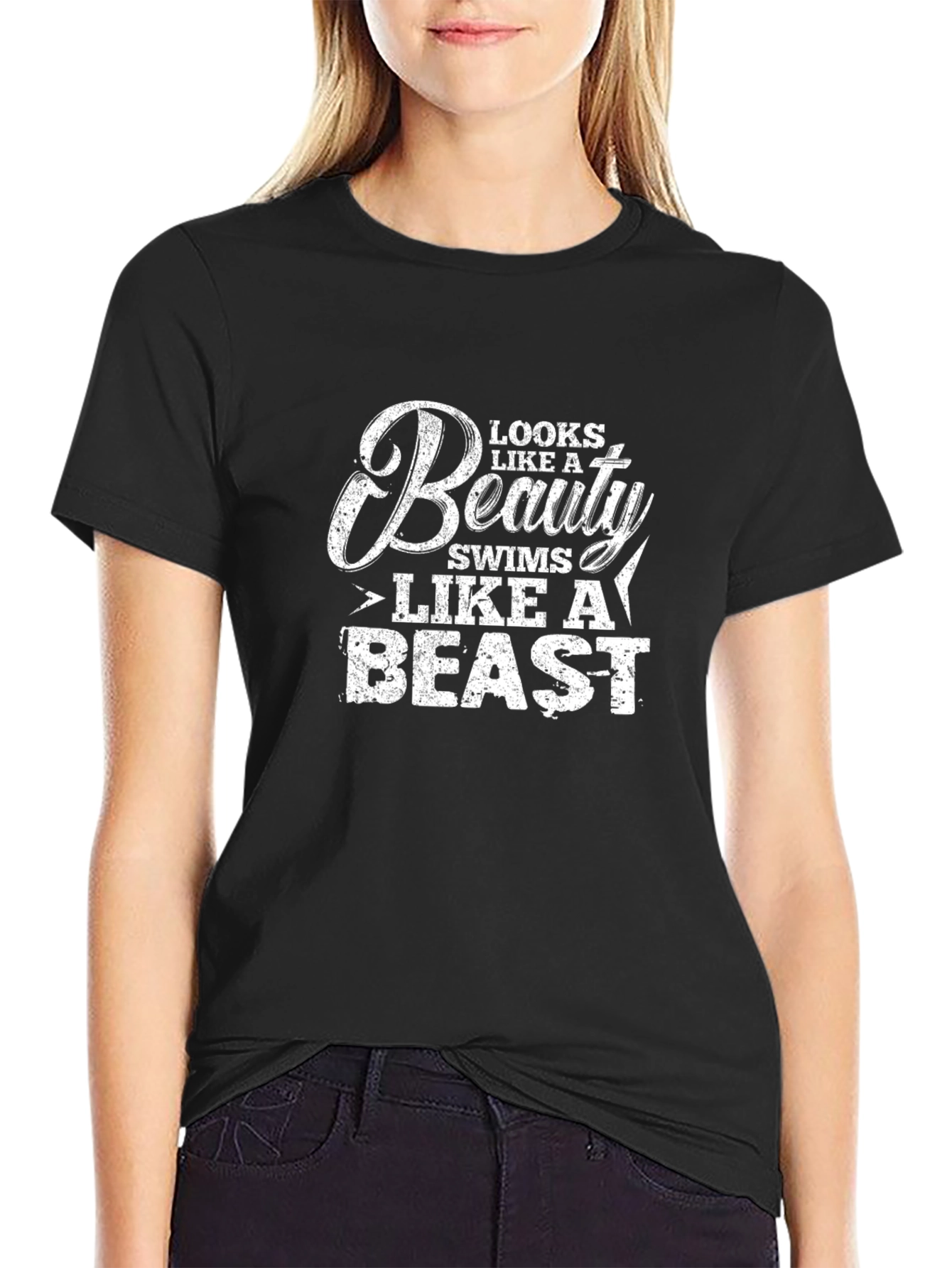 Beauty & Beast Swimmer Graphic T-Shirt