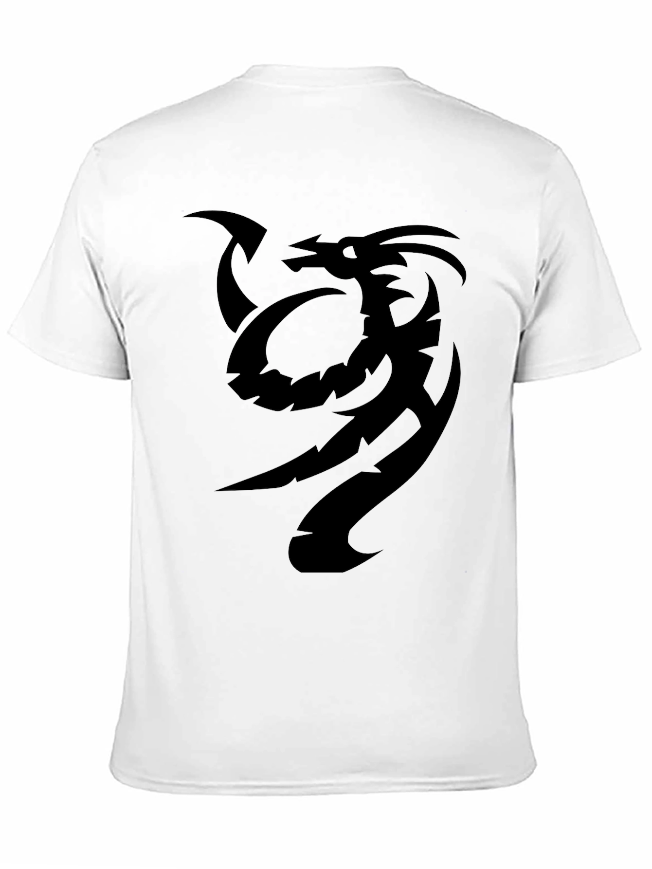 Tribal Dragon Graphic Black T-Shirt