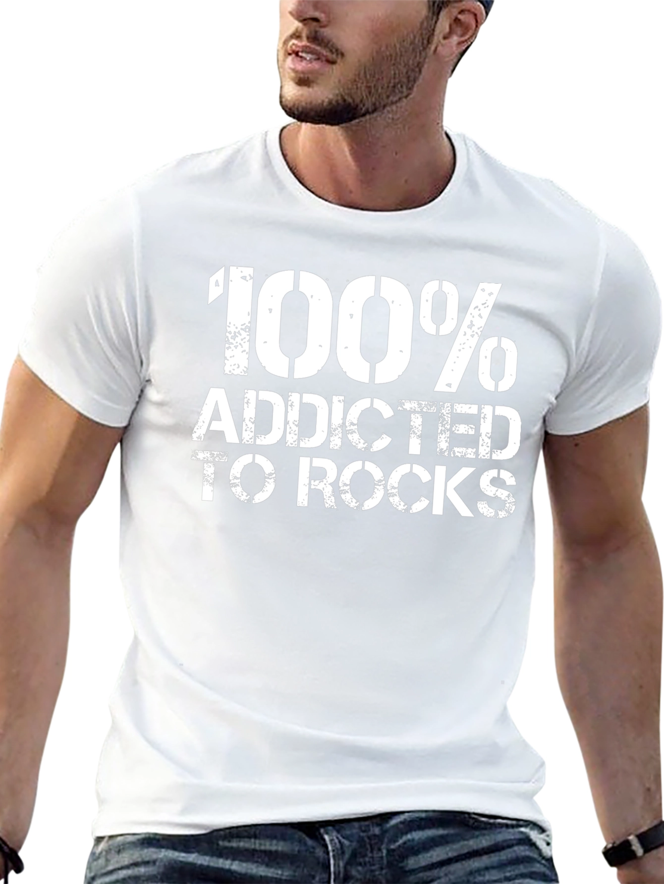 100% Addicted To Rocks Graphic Tee