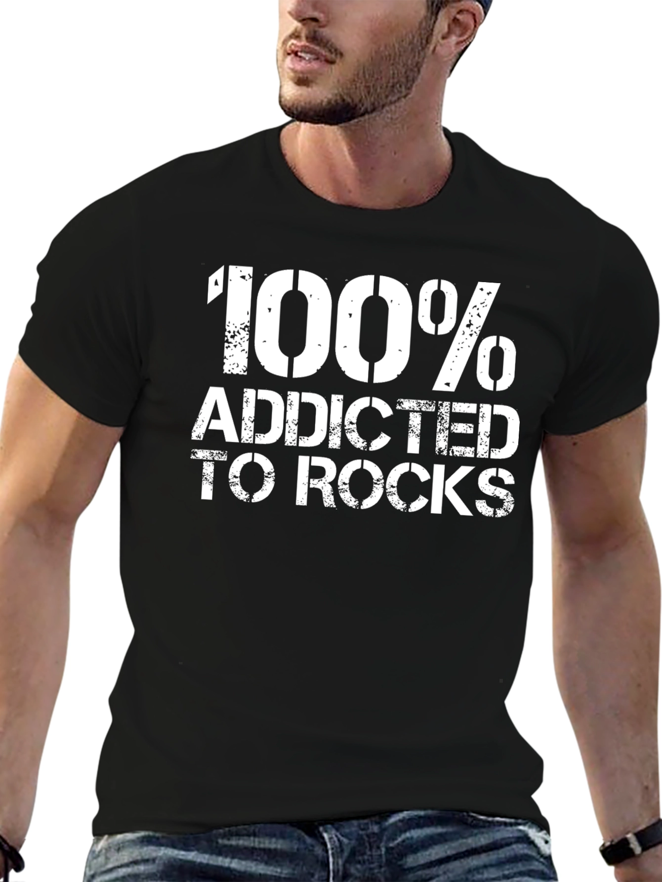 100% Addicted To Rocks Graphic Tee
