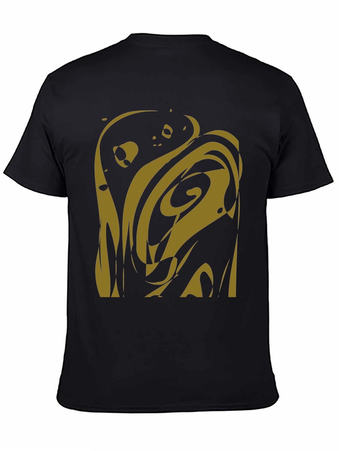 Abstract Art Graphic Tee - Black