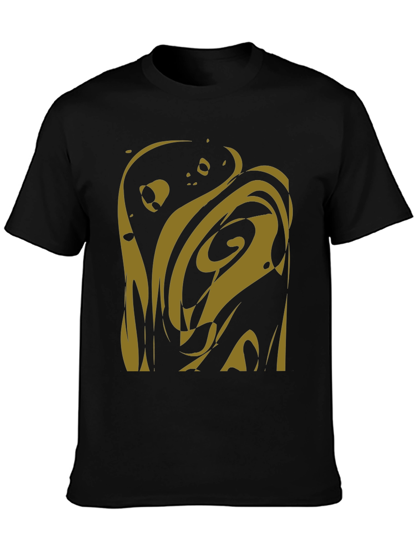 Abstract Art Graphic Tee - Black