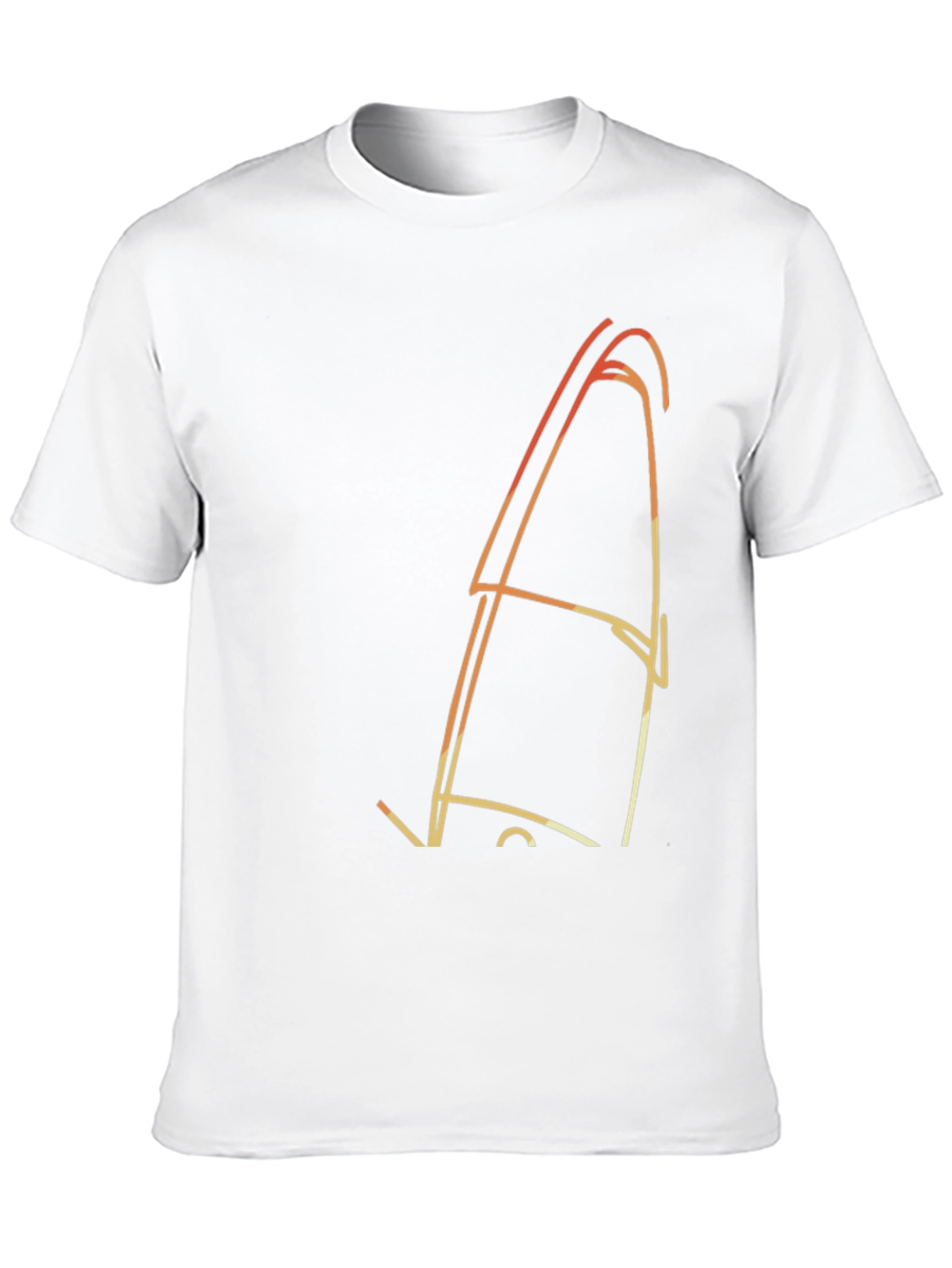 Abstract Line Art Graphic Black Tee
