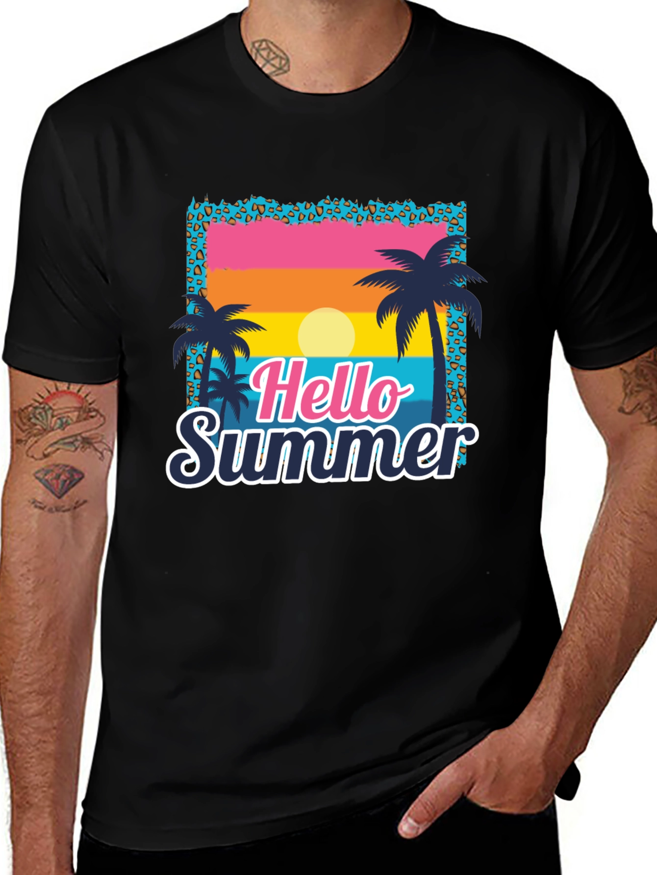 Hello Summer Palm Tree T-Shirt