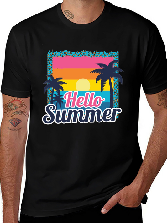 Hello Summer Palm Tree T-Shirt