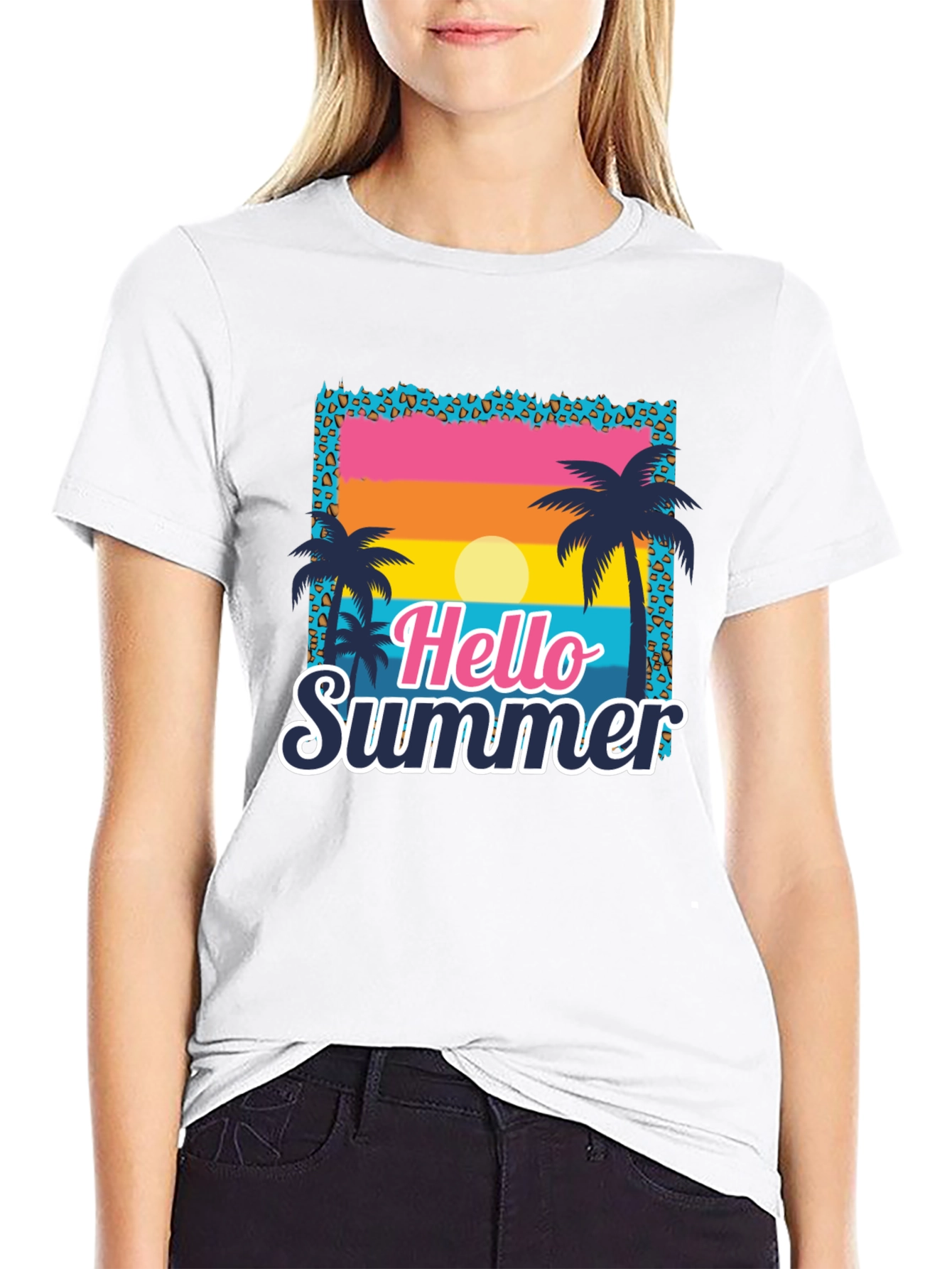 Hello Summer Palm Tree T-Shirt