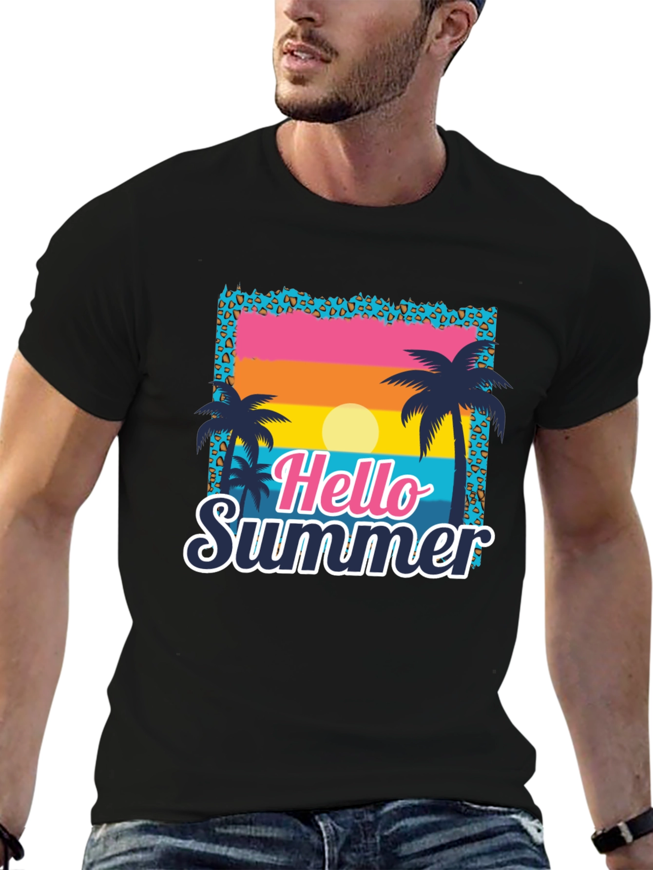 Hello Summer Palm Tree T-Shirt