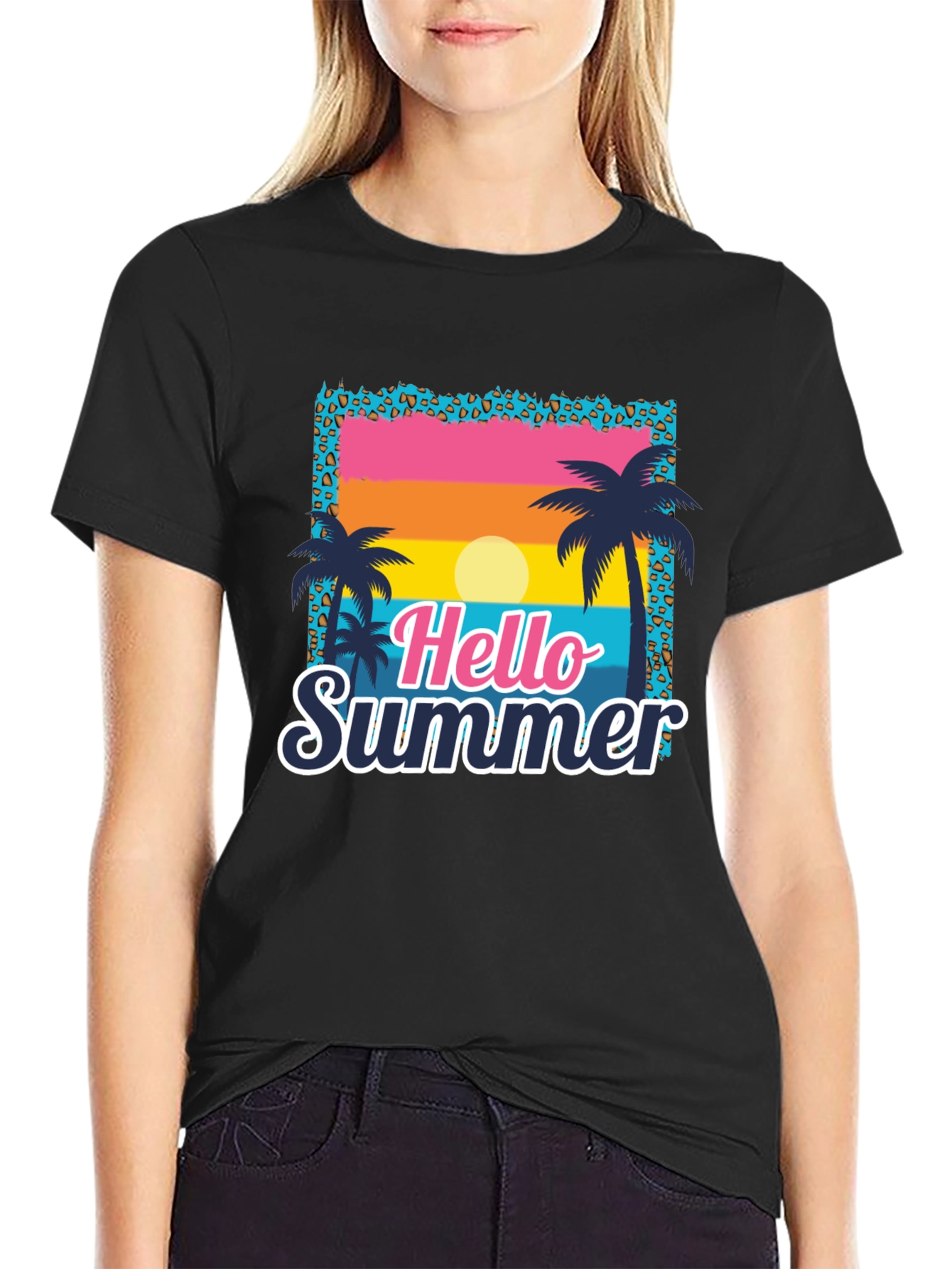 Hello Summer Palm Tree T-Shirt