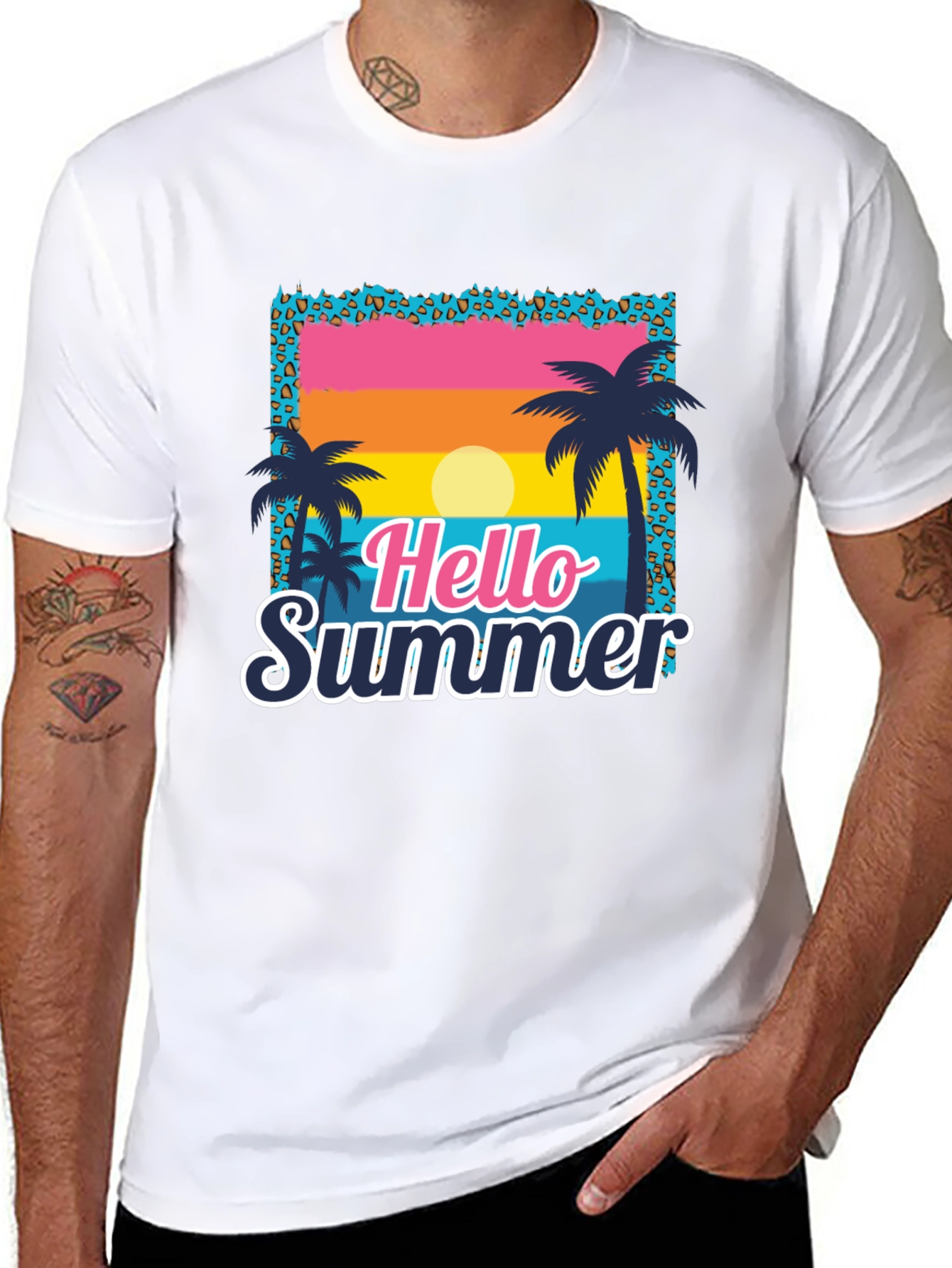 Hello Summer Palm Tree T-Shirt