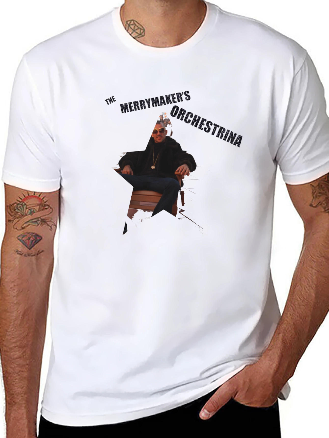 Black Short Sleeve T-Shirt with Graphic Design