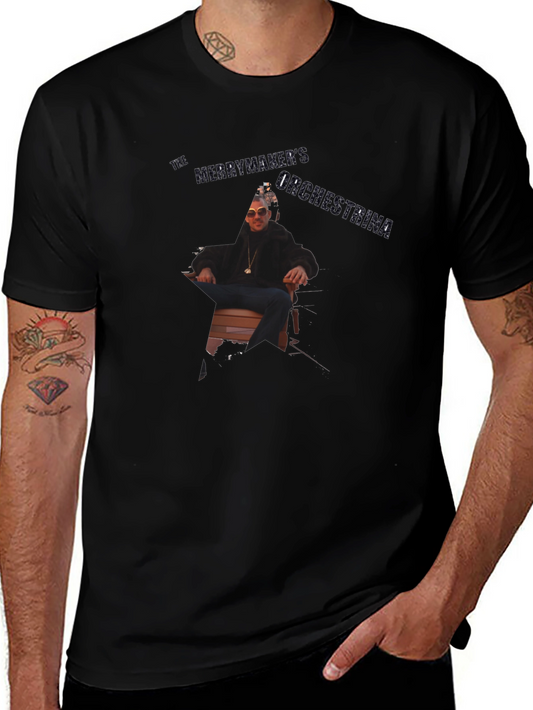 Black Short Sleeve T-Shirt with Graphic Design