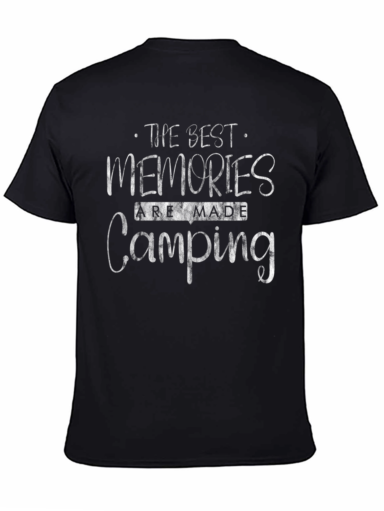 Camping Memories T-Shirt - Black Crew Neck Tee