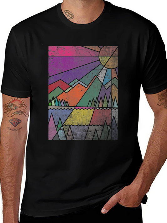 Geometric Mountain Graphic Tee
